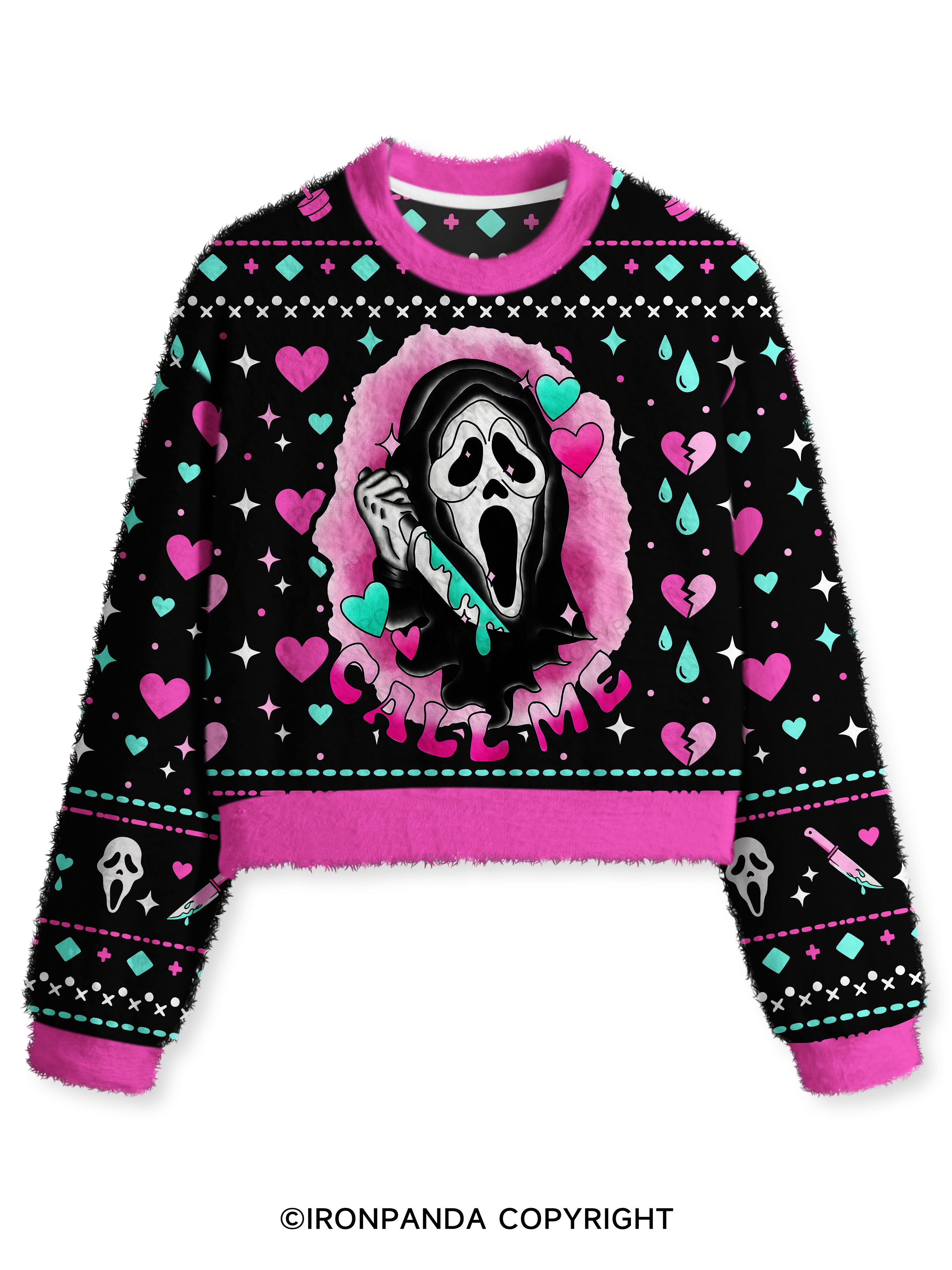 Call me Fuzzy Fleece Crop Sweater