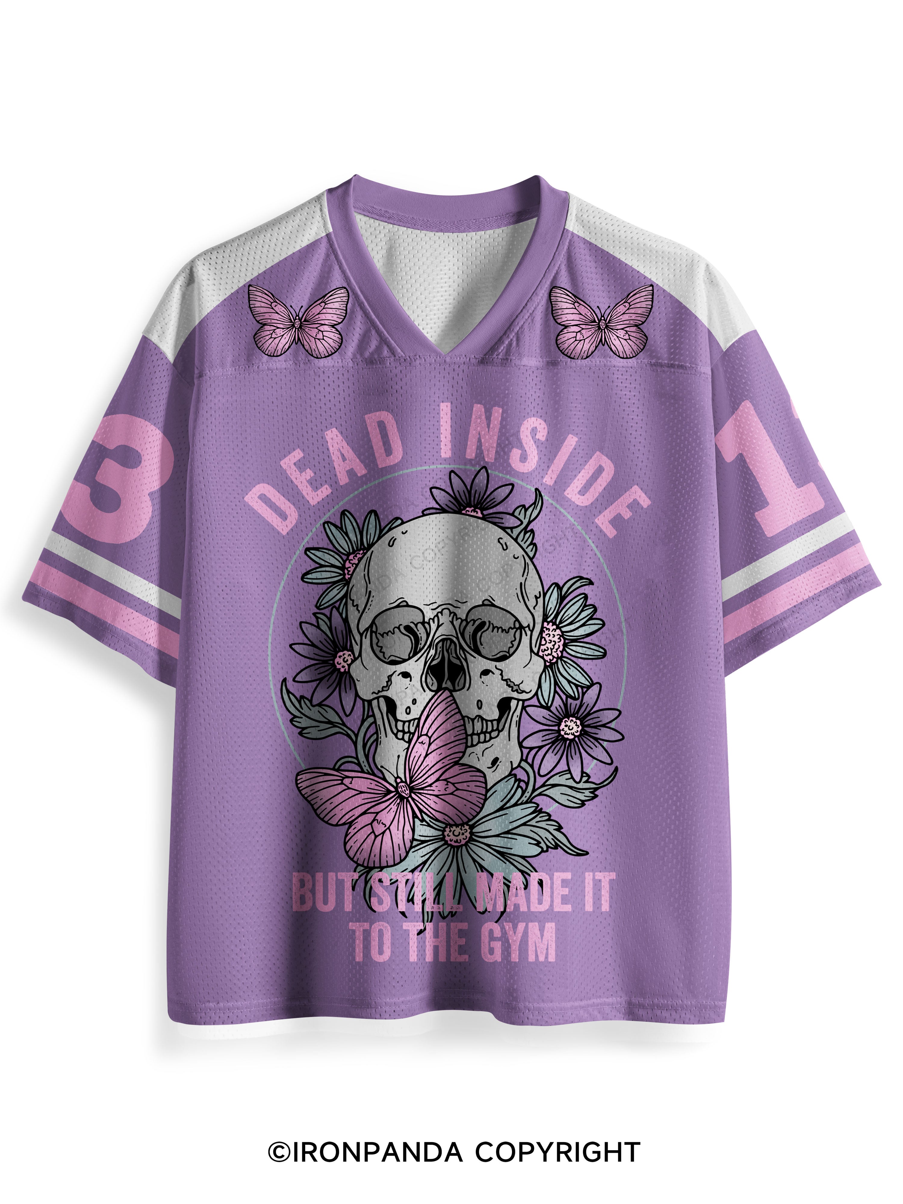 DEAD INSIDE BUT STILL MADE IT TO THE GYM FLOWER Mesh Jersey