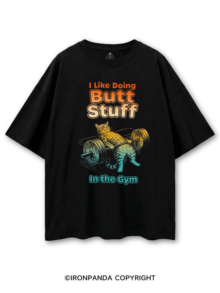 I LIKE DOING BUTT STUFF IN THE GYM IRON KITTY COTTON PUMP COVER