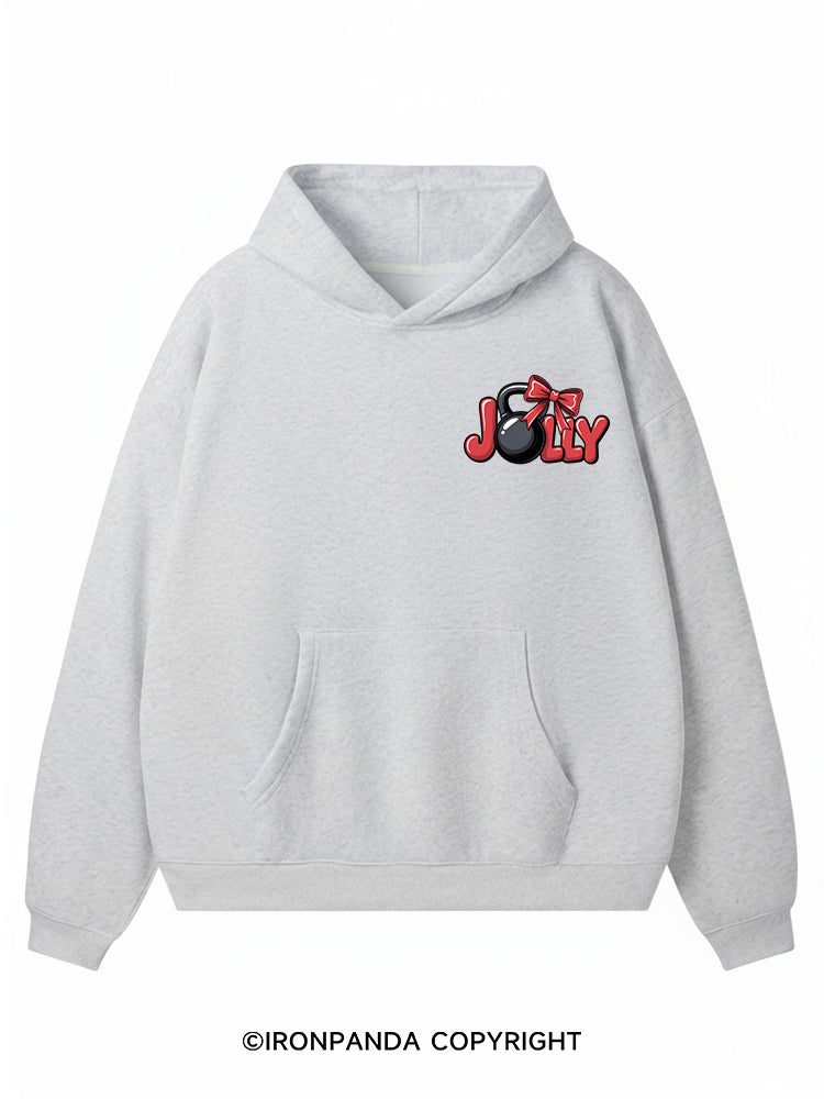 HAVE A JOLLY CHRISTMAS Premium Fleece Gym Hoodie