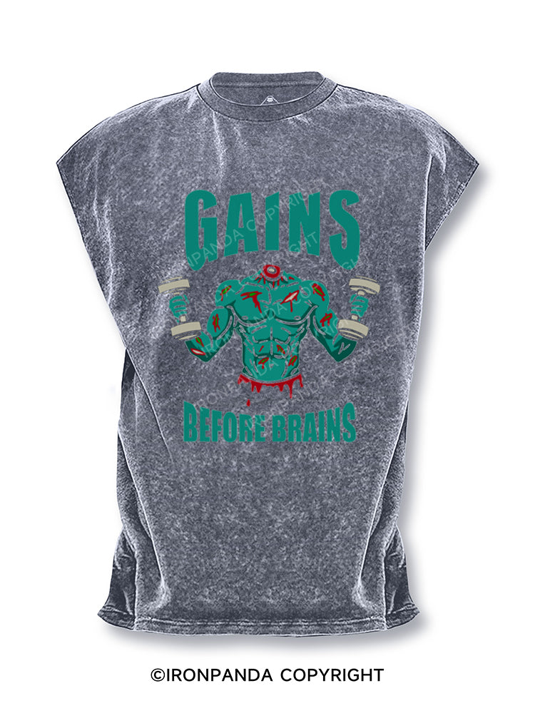 Gains Before Brains Cut Off Tank