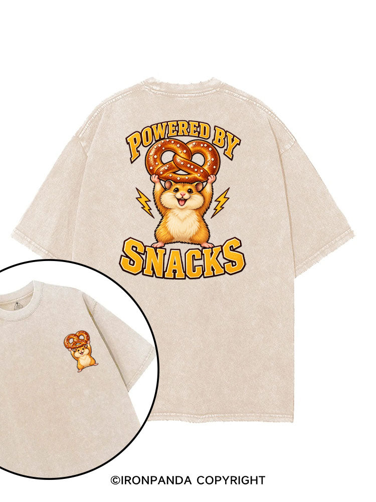 POWERED BY SNACKS FUNNY HAMSTER printed Gym Shirt