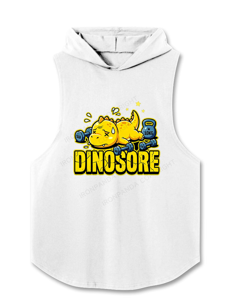 Funny Dinosaur Gym Workout Hooded Tank