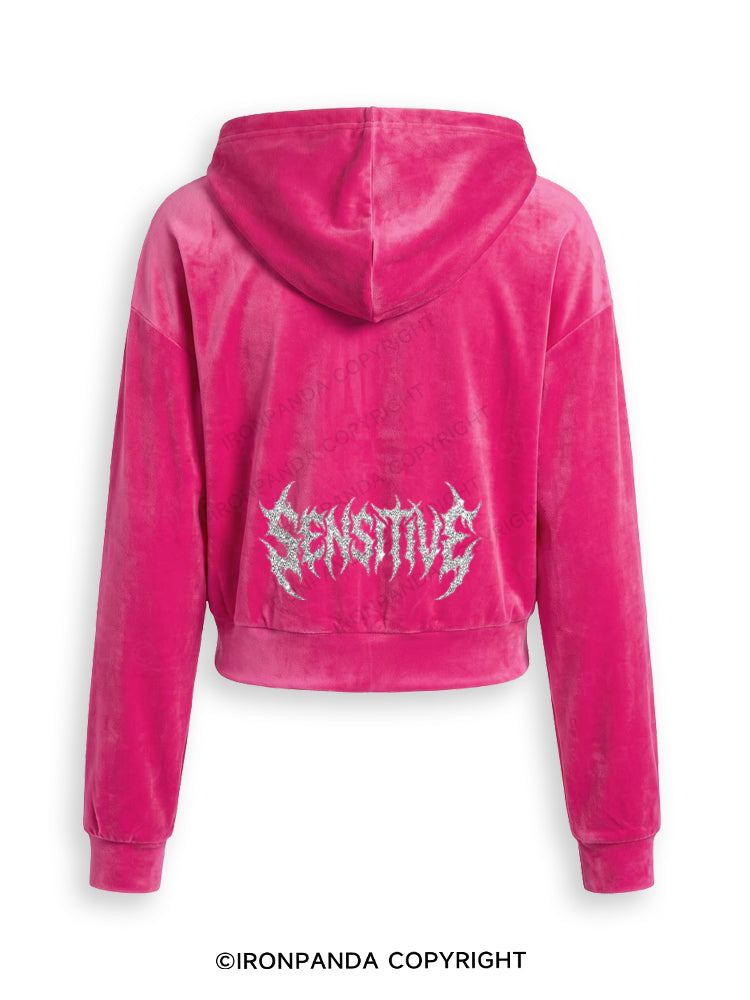 Sensitivity and Empathy is a Strength Velvet Tracksuit Set
