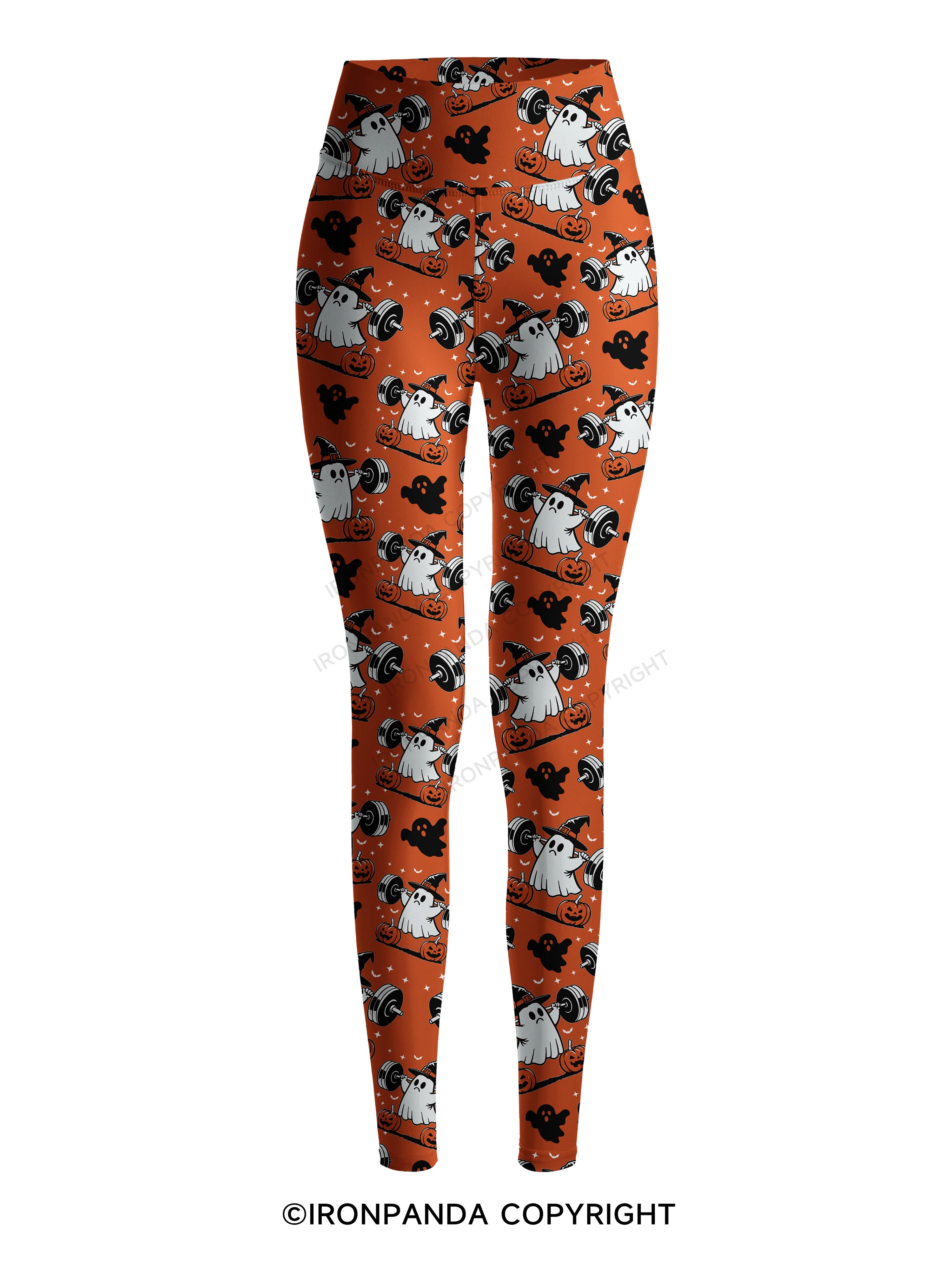 NO TRICKS JUST REPS Printed Yoga Pants