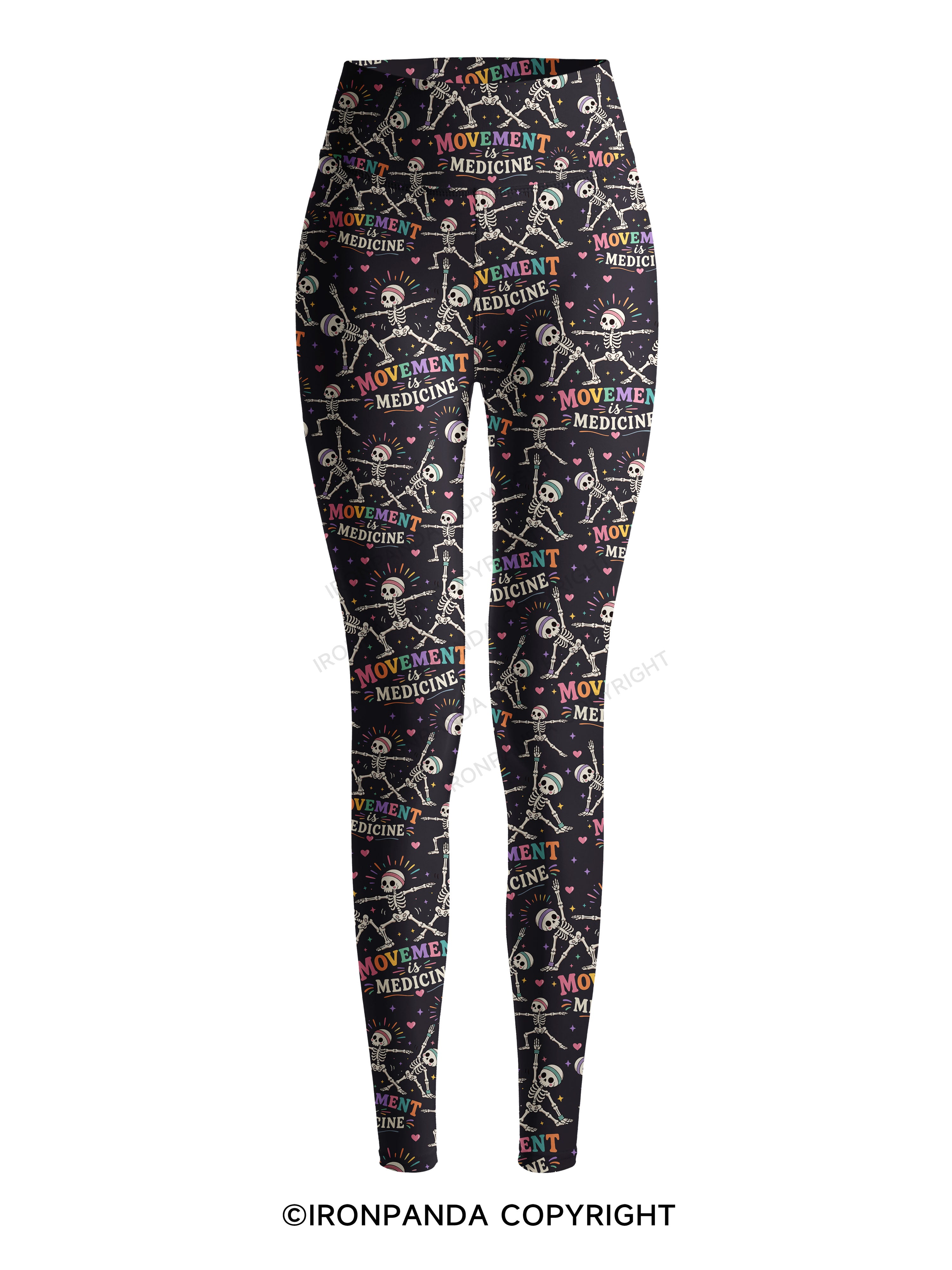 Movement Is Medicine Printed Yoga Pants