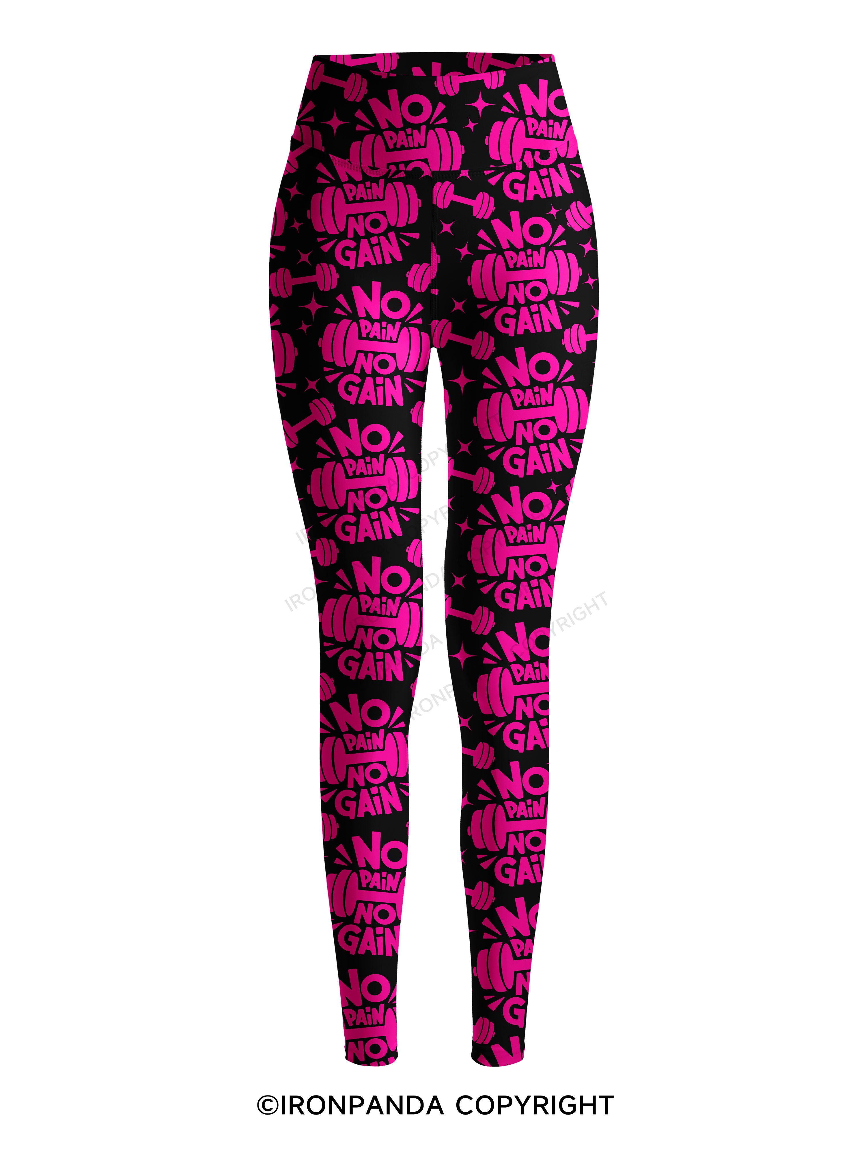 No Pain No Gain Printed Yoga Pants