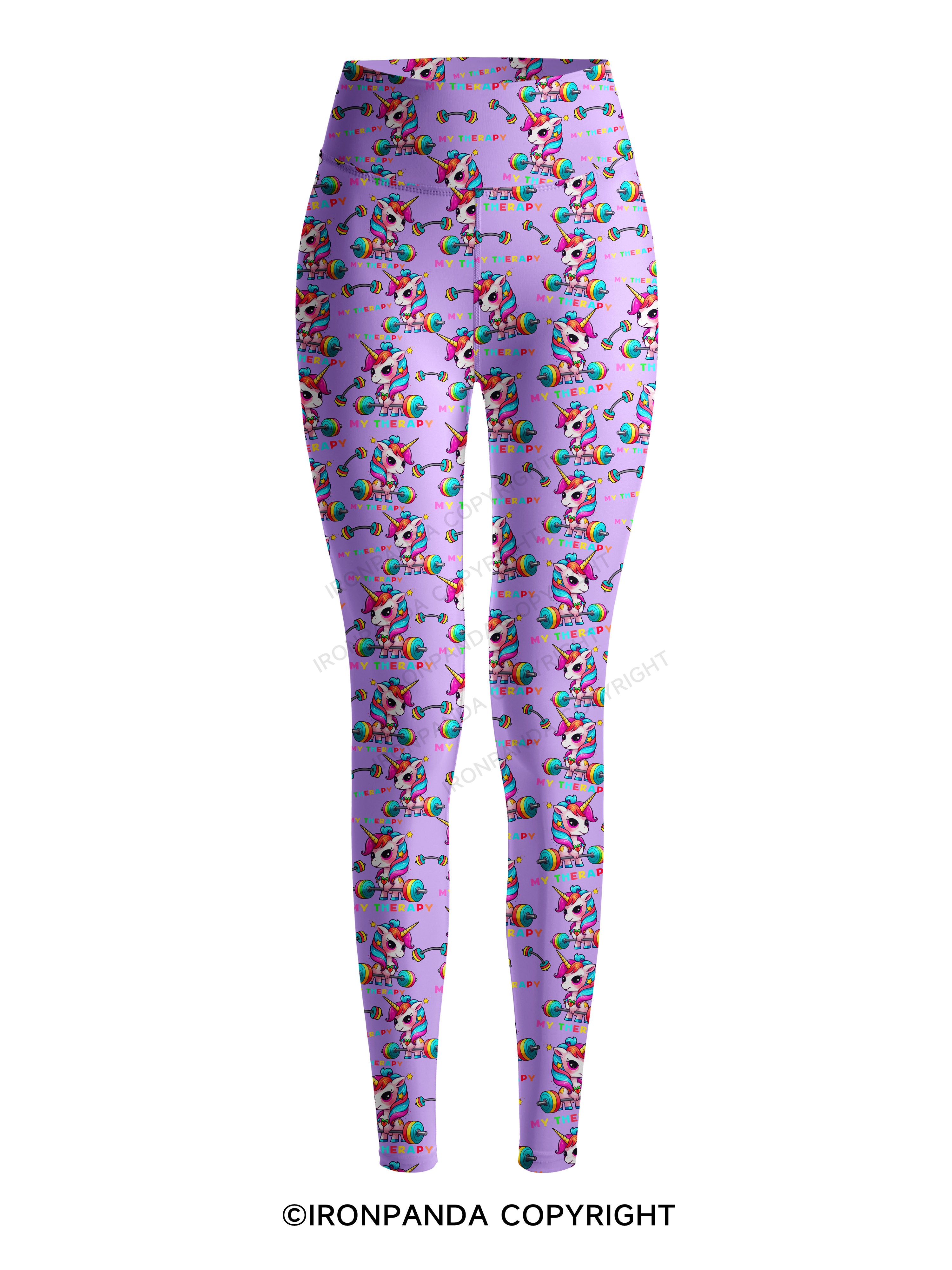 UNICORN MY THERAPY Printed Yoga Pants