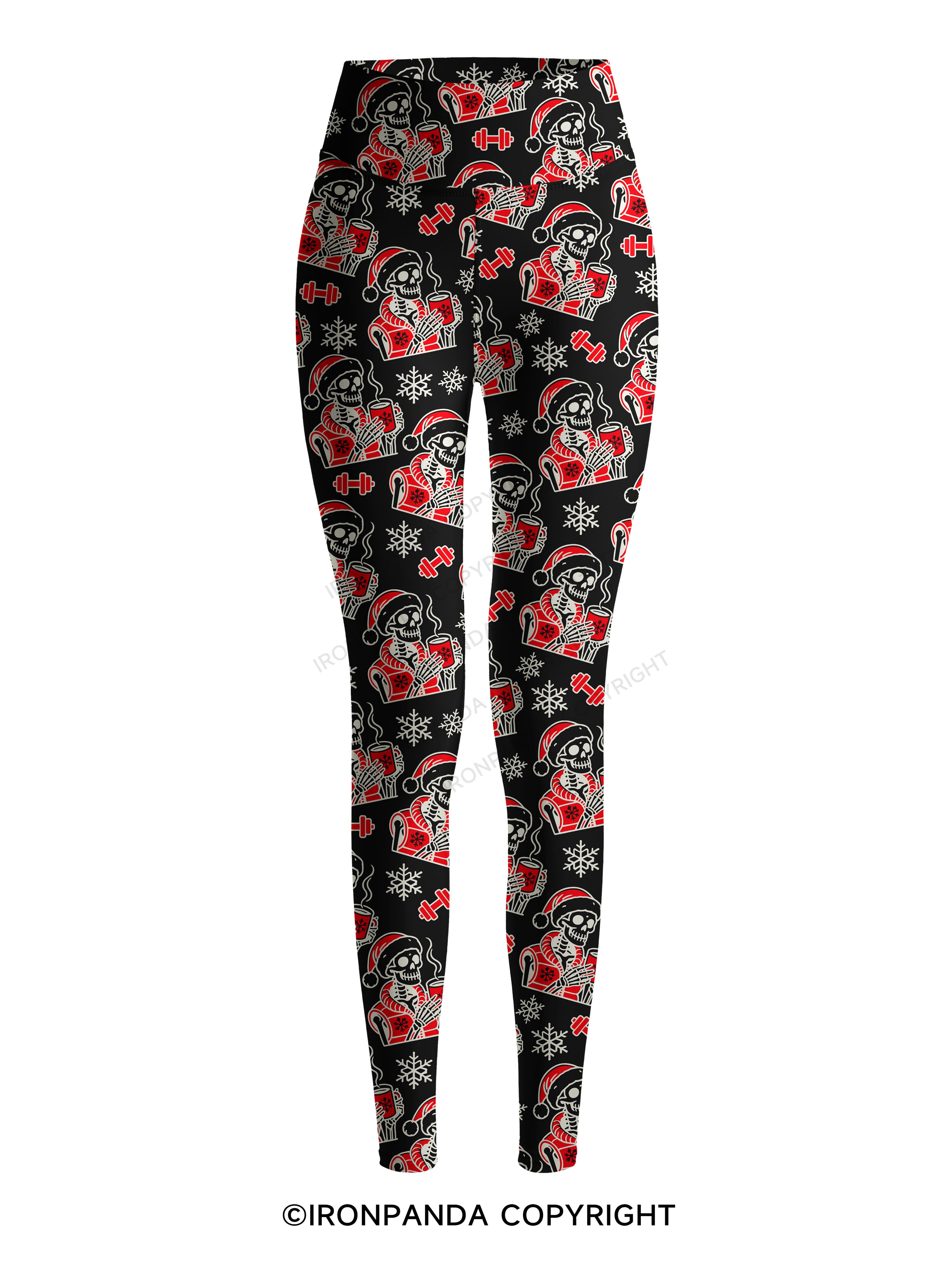 HO HO HOLY SHIT WHAT A YEAR Printed Yoga Pants