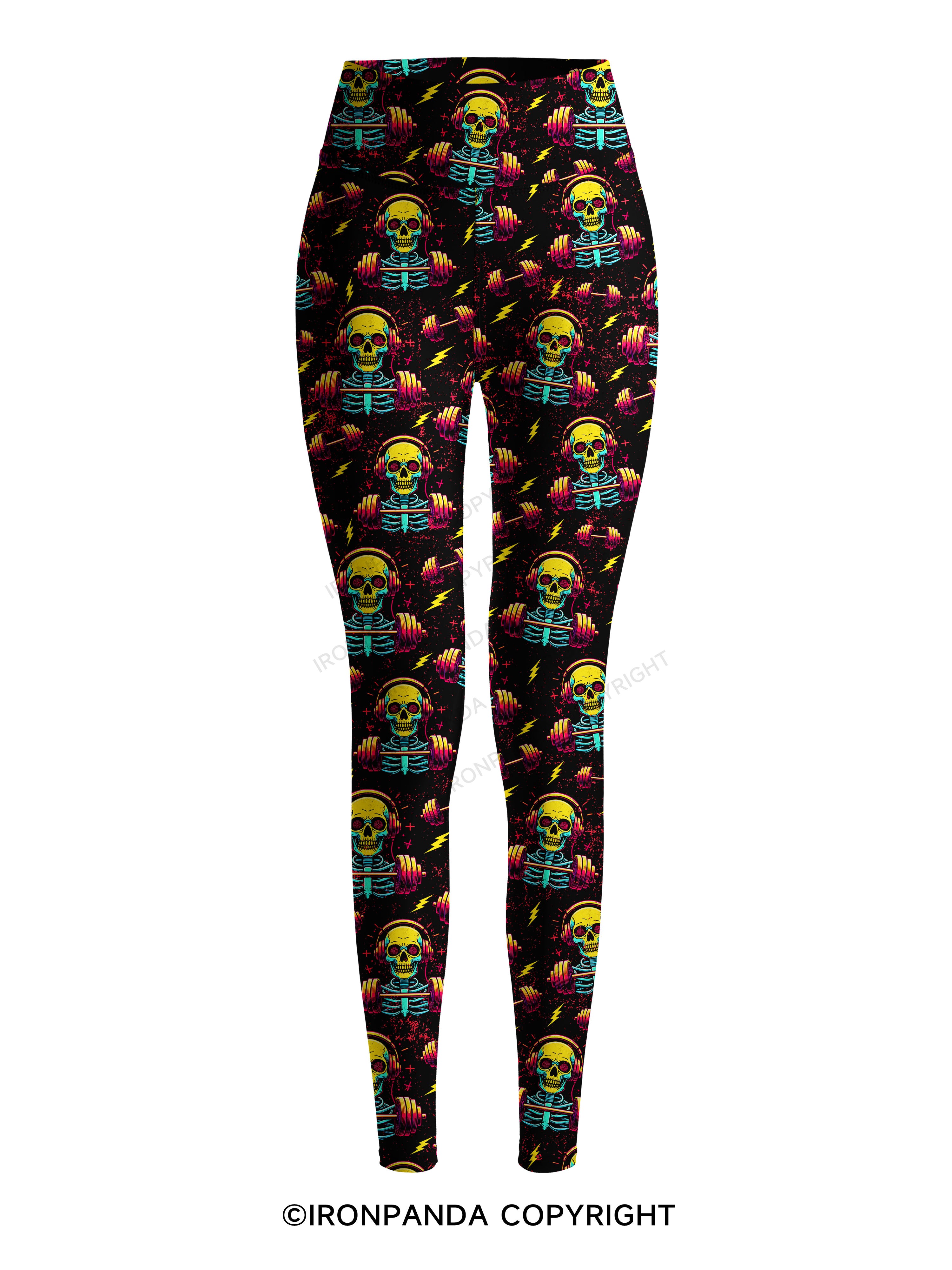 DEAD SERIOUS ABOUT LIFTING Printed Yoga Pants