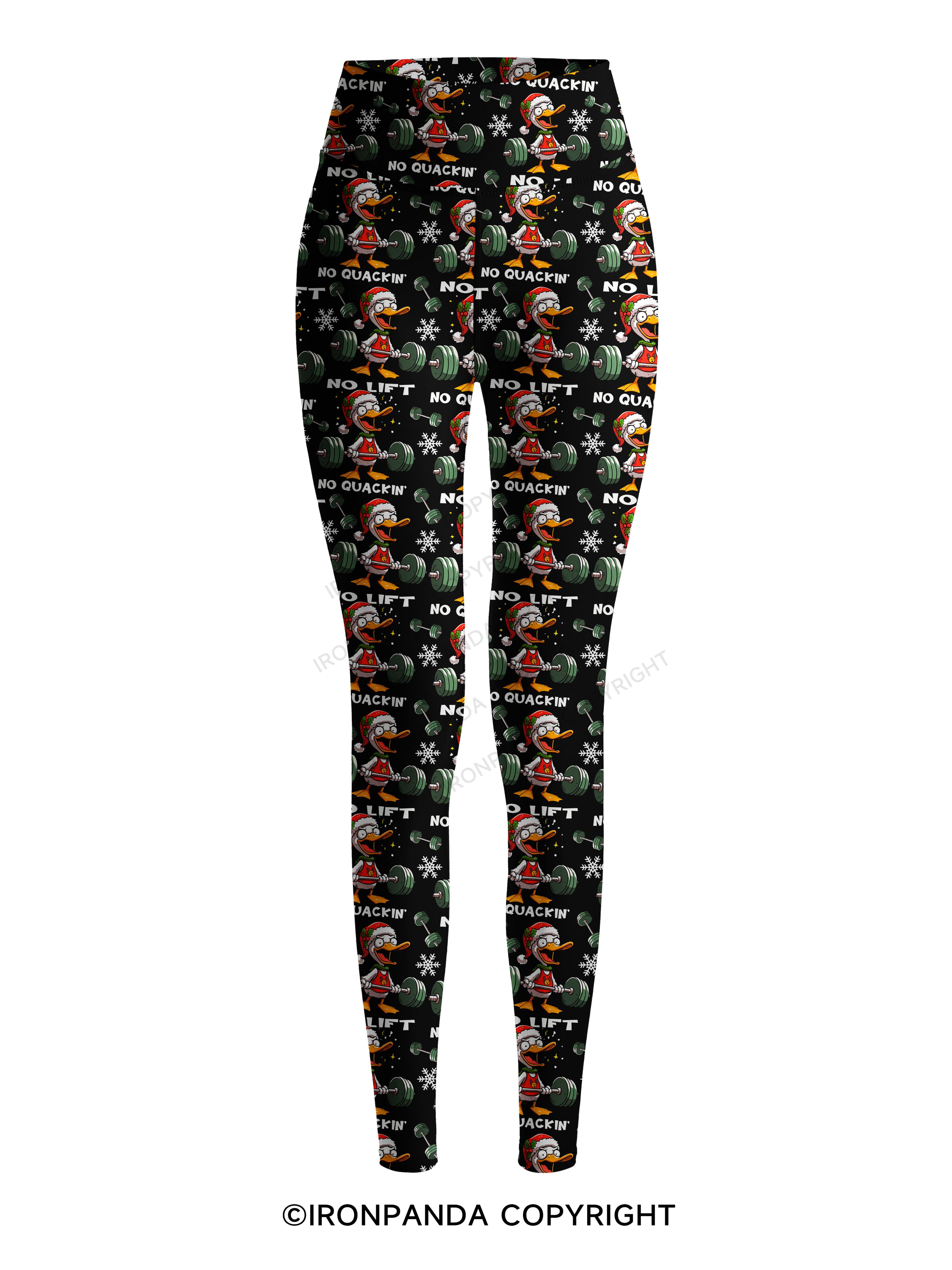No Lift, No quackin' Printed Yoga Pants