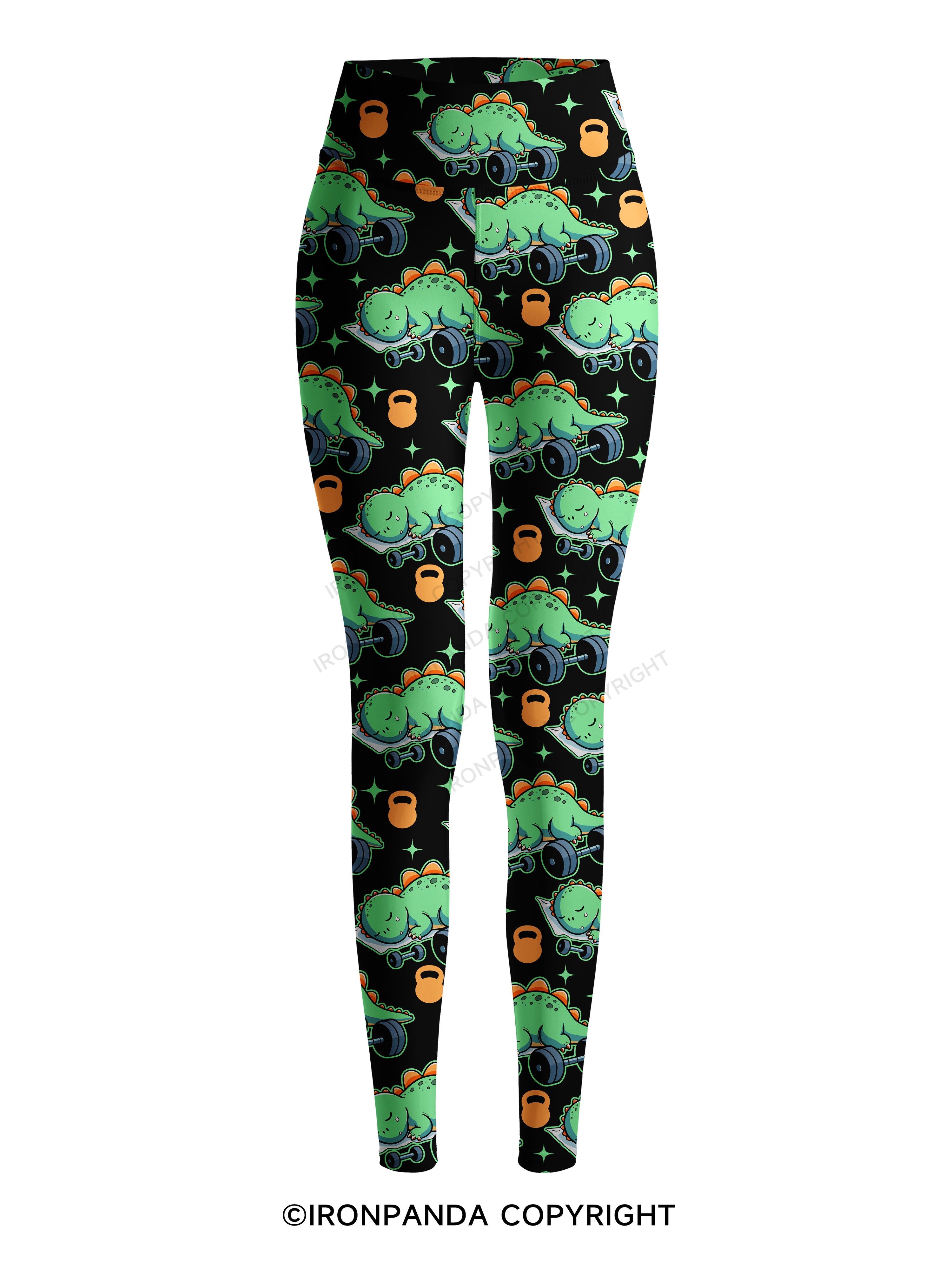 Dino-Sore Sleep Printed Yoga Pants