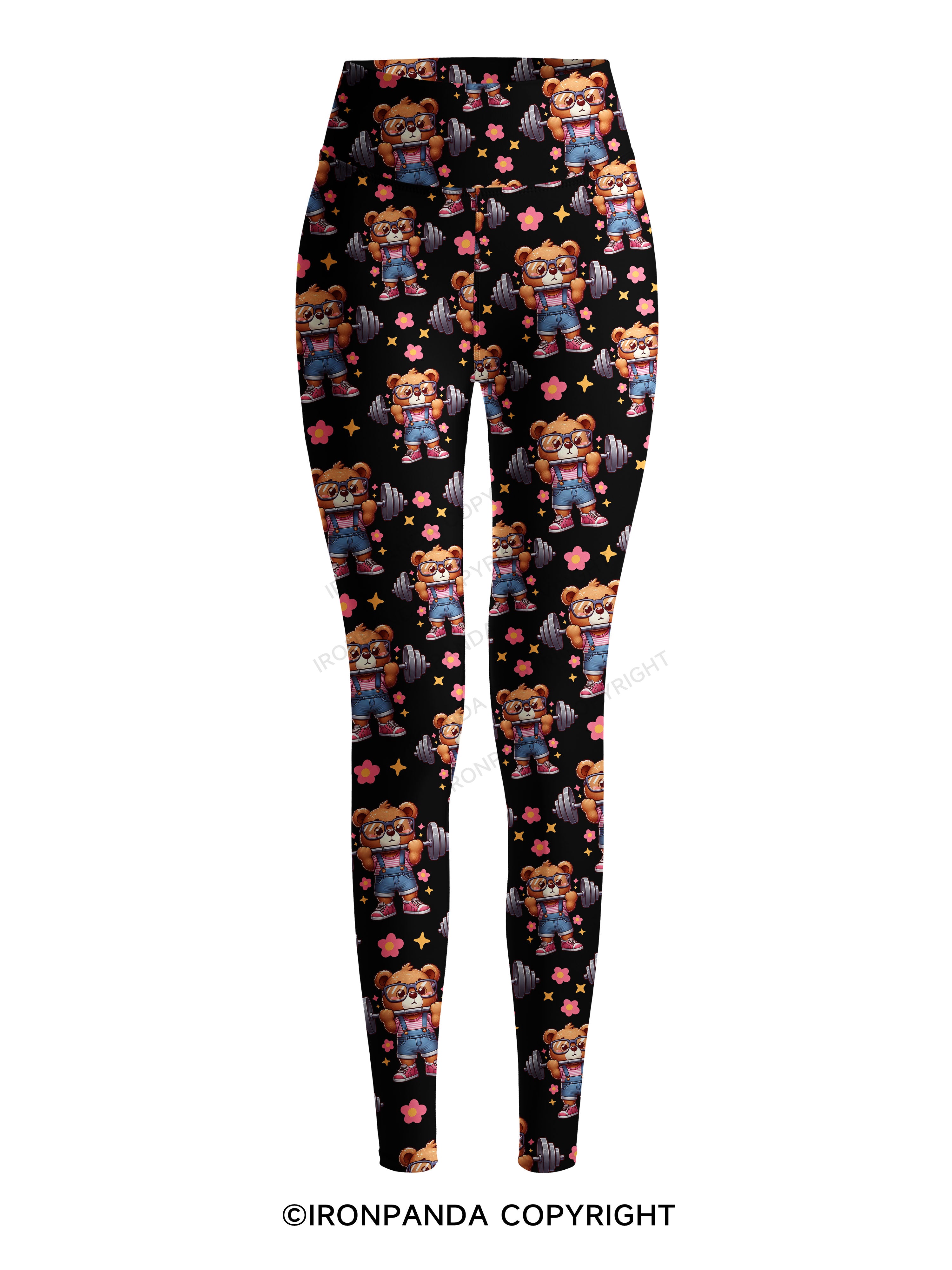 KINDA STRONG, SORTA FLUFFY Printed Yoga Pants