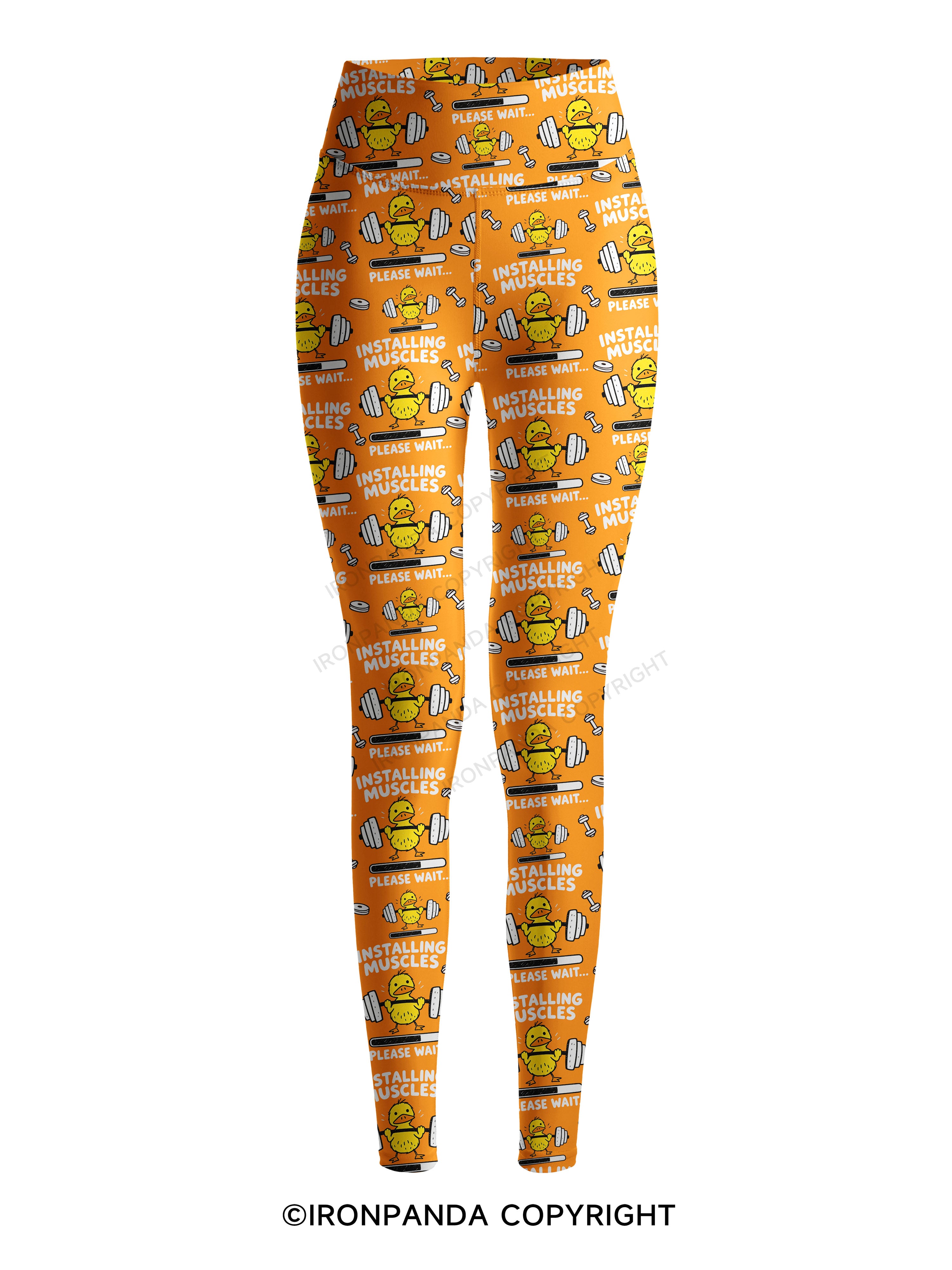 INSTALLING MUSCLES PLEASE WAIT Printed Yoga Pants