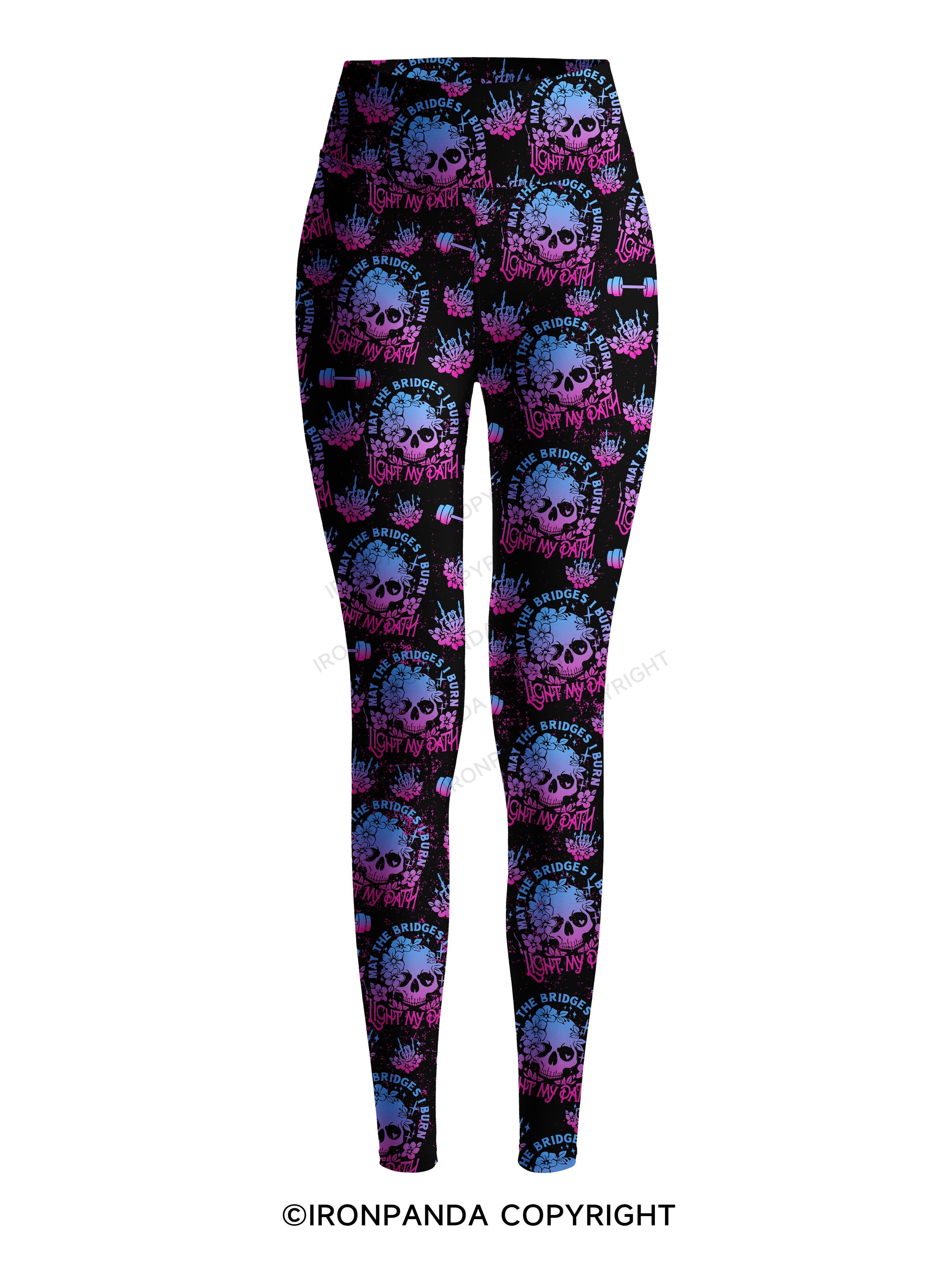May The Bridges I Burn Light The Way Printed Yoga Pants