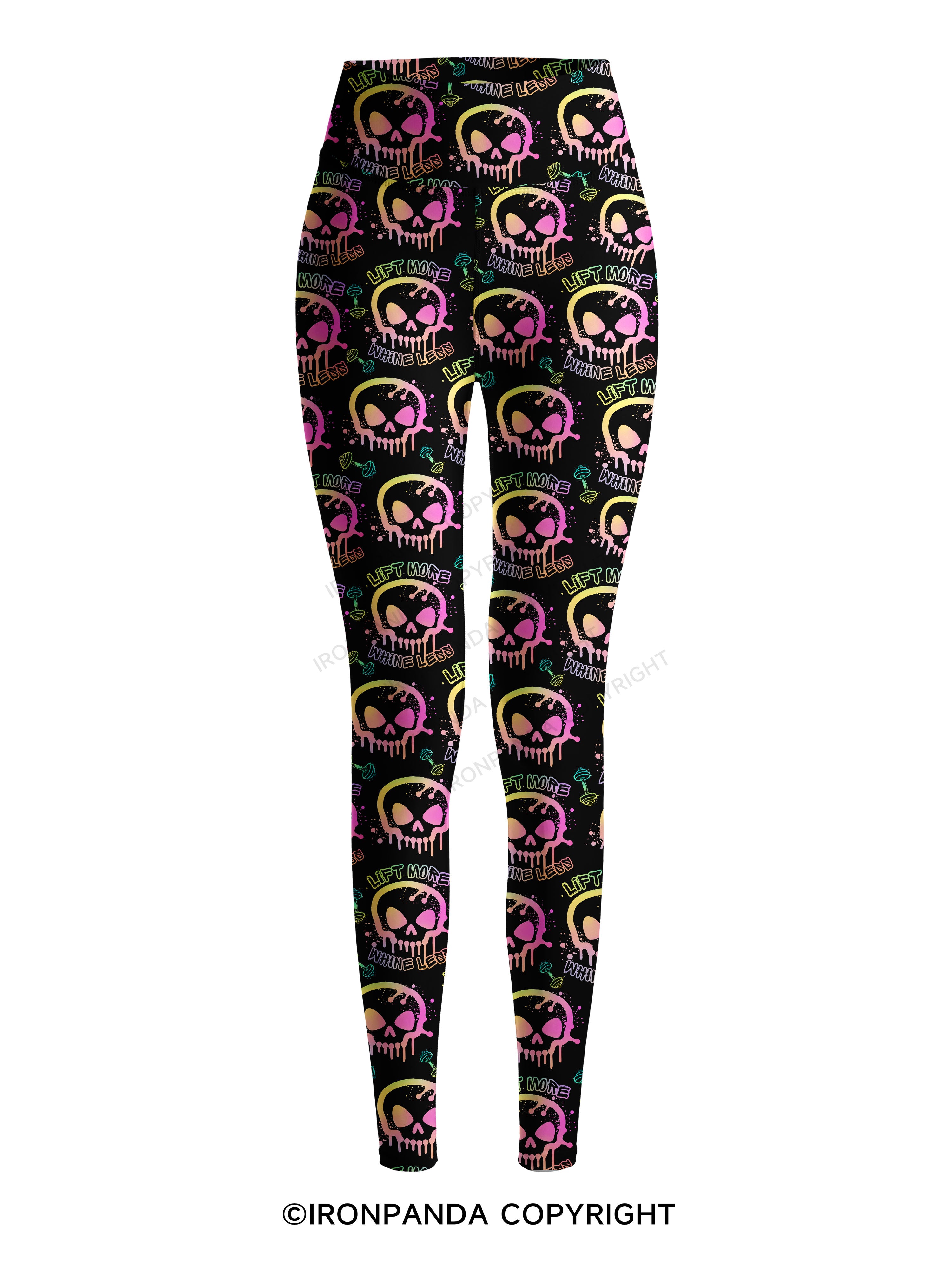 Lift More Whine Less Printed Yoga Pants