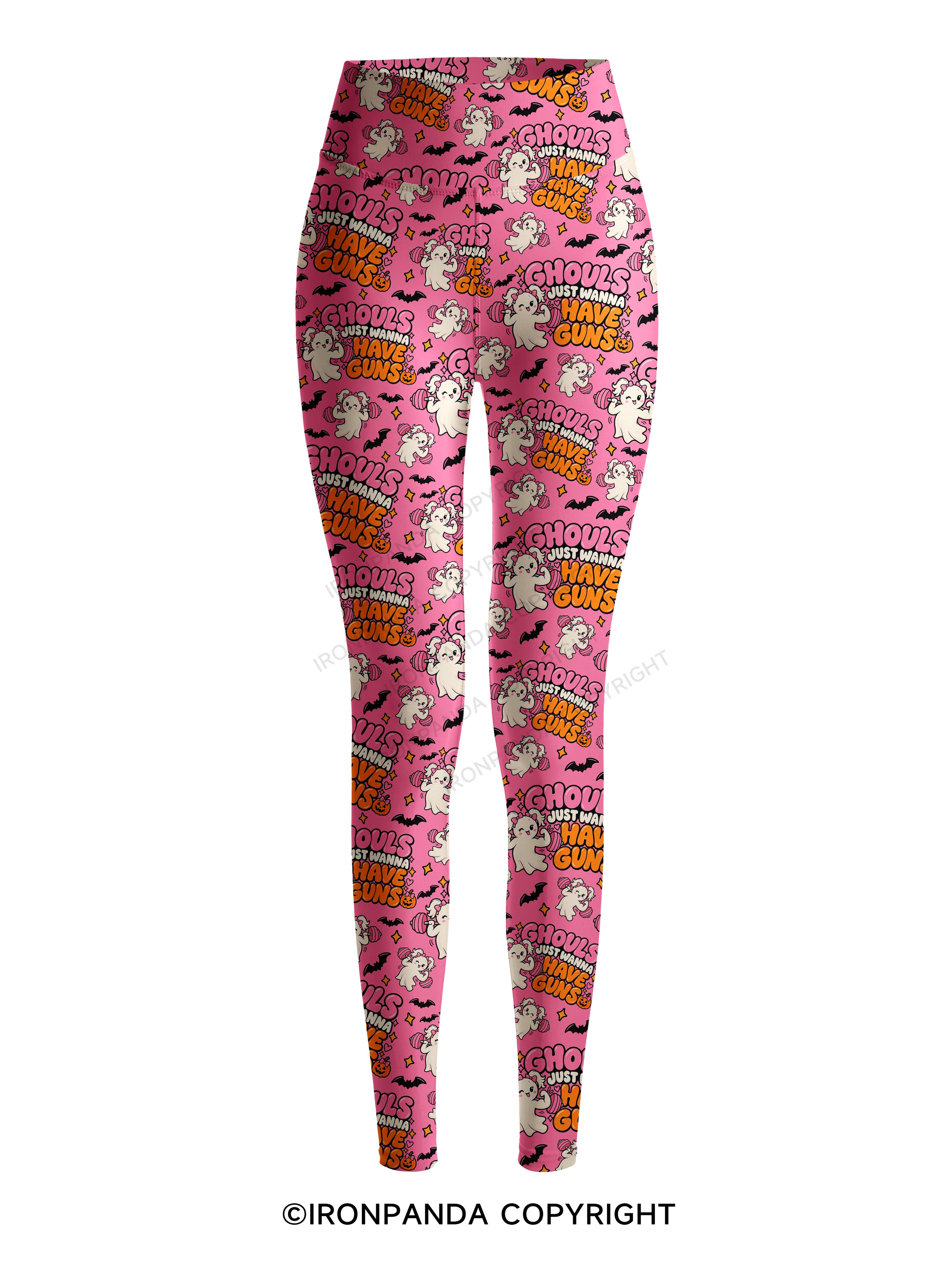 GHOULS JUST WANNA HAVE GUNS Printed Yoga Pants