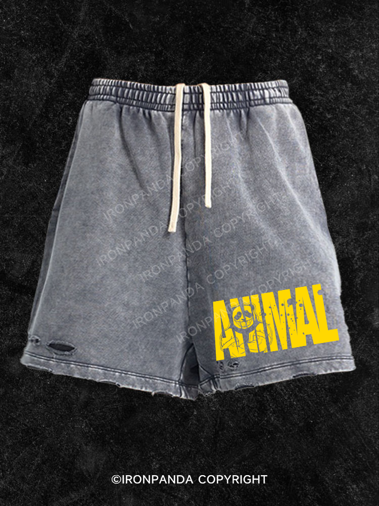 I'm Not Here To Talk Gorilla Washed Gym Shorts