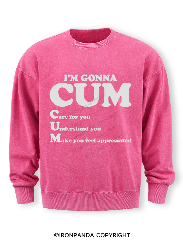 I’M GONNA CUM Washed Sweatshirt