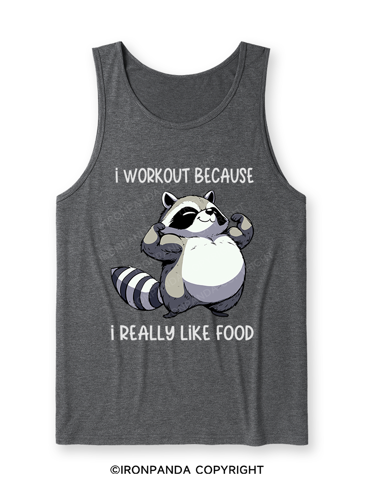 I WORKOUT BECAUSE I REALLY LIKE FOOD Ultra Soft Heather Tank