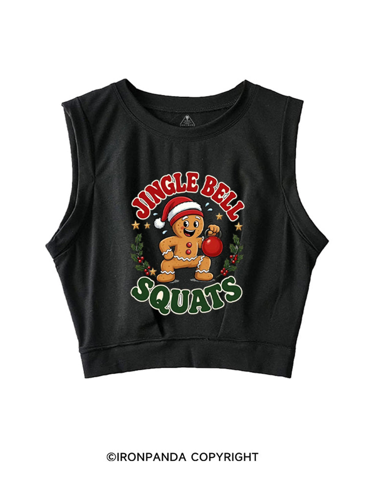 JINGLE BELL SQUATS SLEEVELESS CROP TOPS