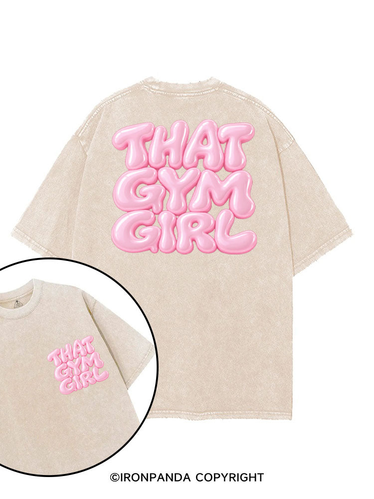 THAT GYM GIRL PINK STYLE printed Gym Shirt