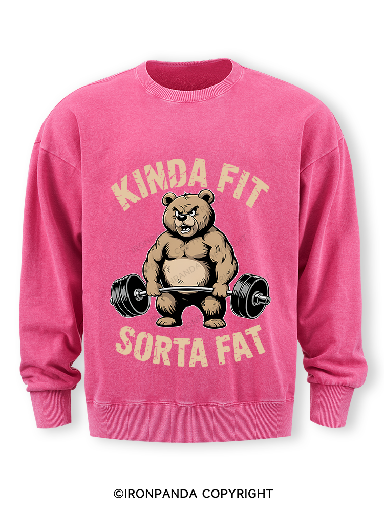 KINDA FIT SORTA FAT BEAR Washed Sweatshirt