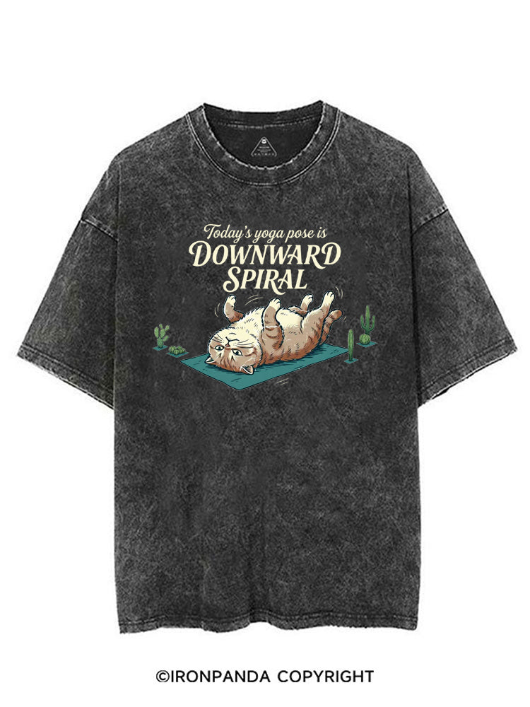 TODAY'S YOGA POSE IS DOWNWARD SPIRAL VINTAGE GYM SHIRT