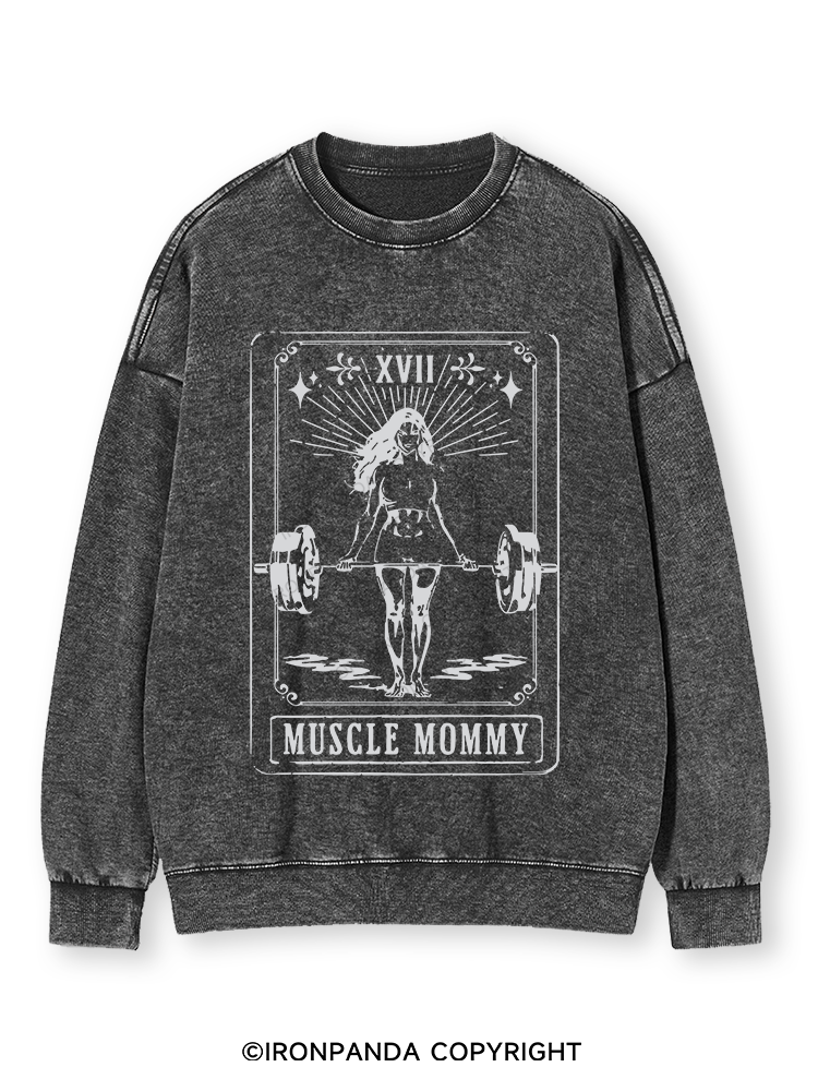 TAROT CARD MUSCLE MOMMY Washed Sweatshirt