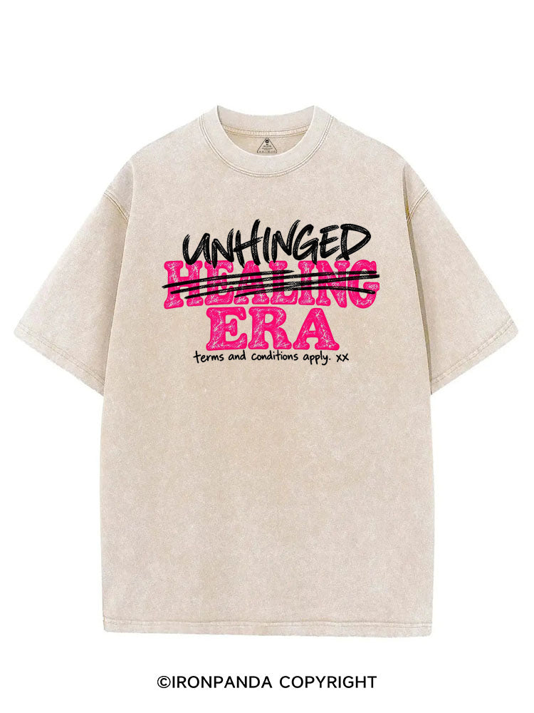 UNHINGED ERA NOT HEALING FUNNY VINTAGE GYM SHIRT