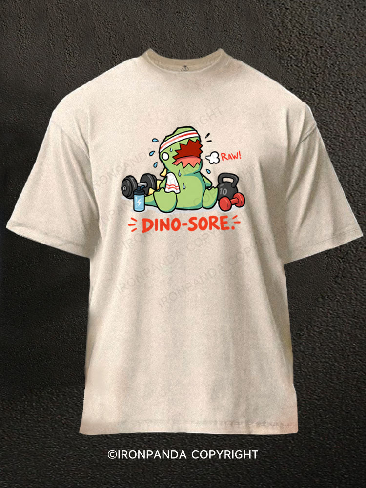 RAW! DINO-SORE Washed Gym Shirt