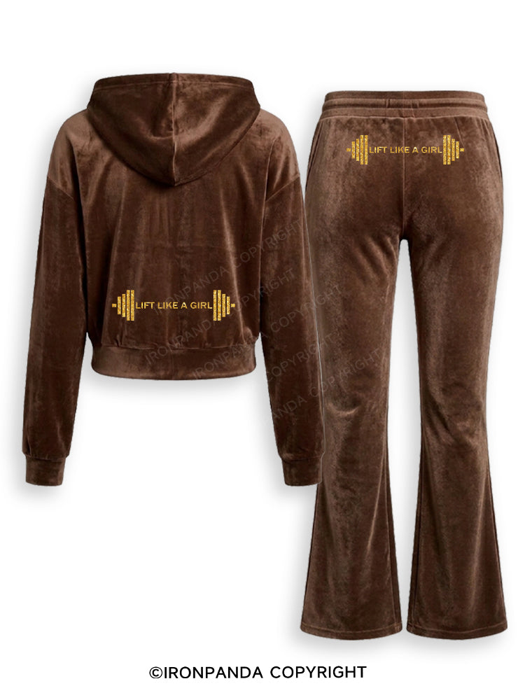 LIFT LIKE A GIRL Velvet Tracksuit Set