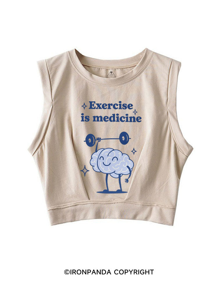 Exercise is Medicine SLEEVELESS CROP TOPS