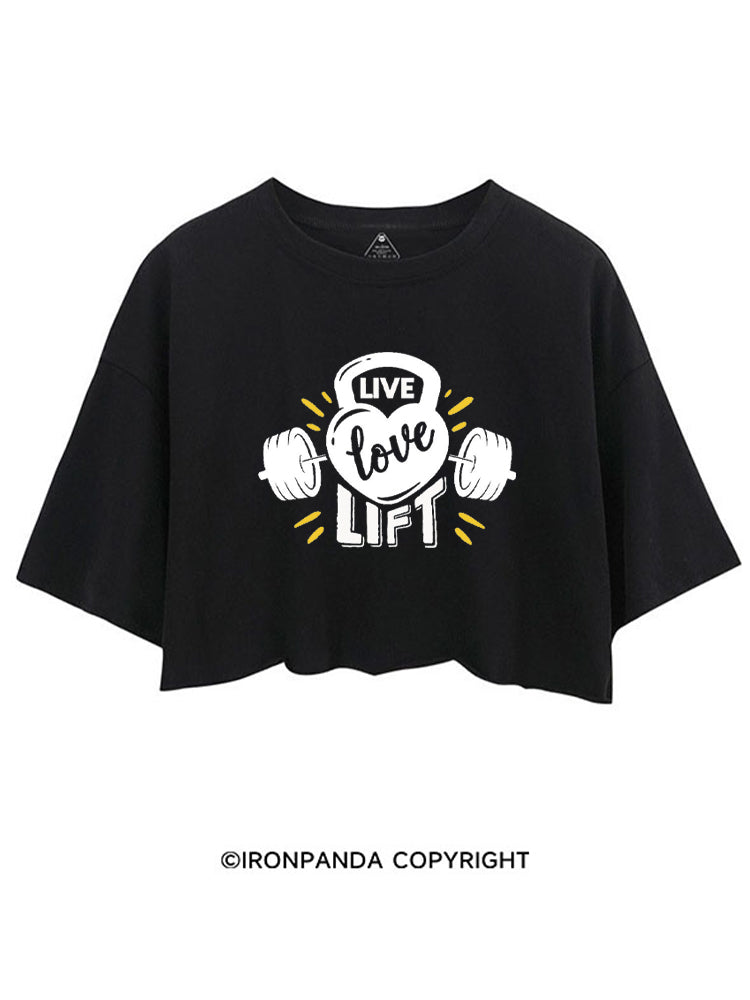 LIVE LOVE LIFT GYM LOVER CROP TOPS