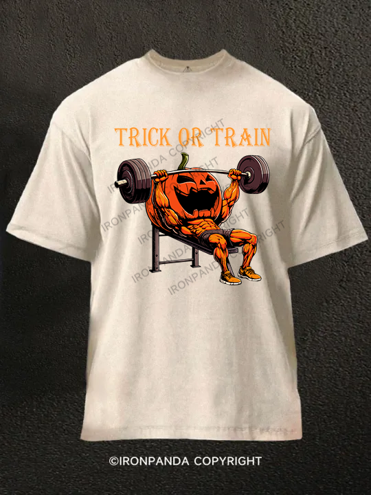 Trick or train Washed Gym Shirt