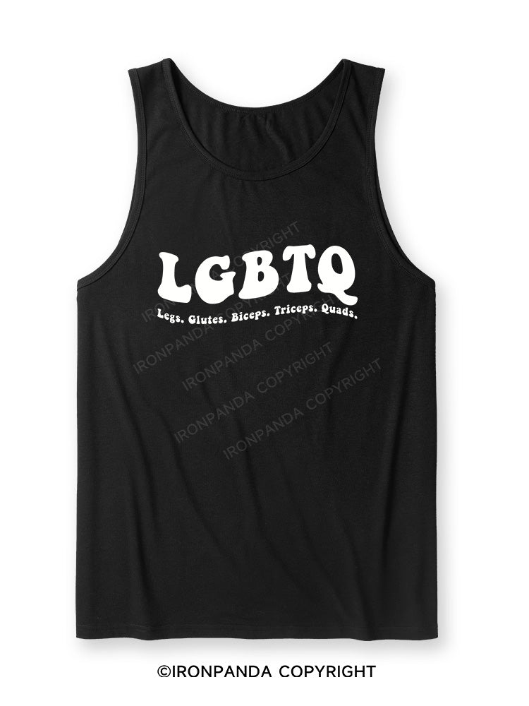 LGBTQ: Legs, Glutes, Biceps, Triceps, Quads Ultra Soft Heather Tank
