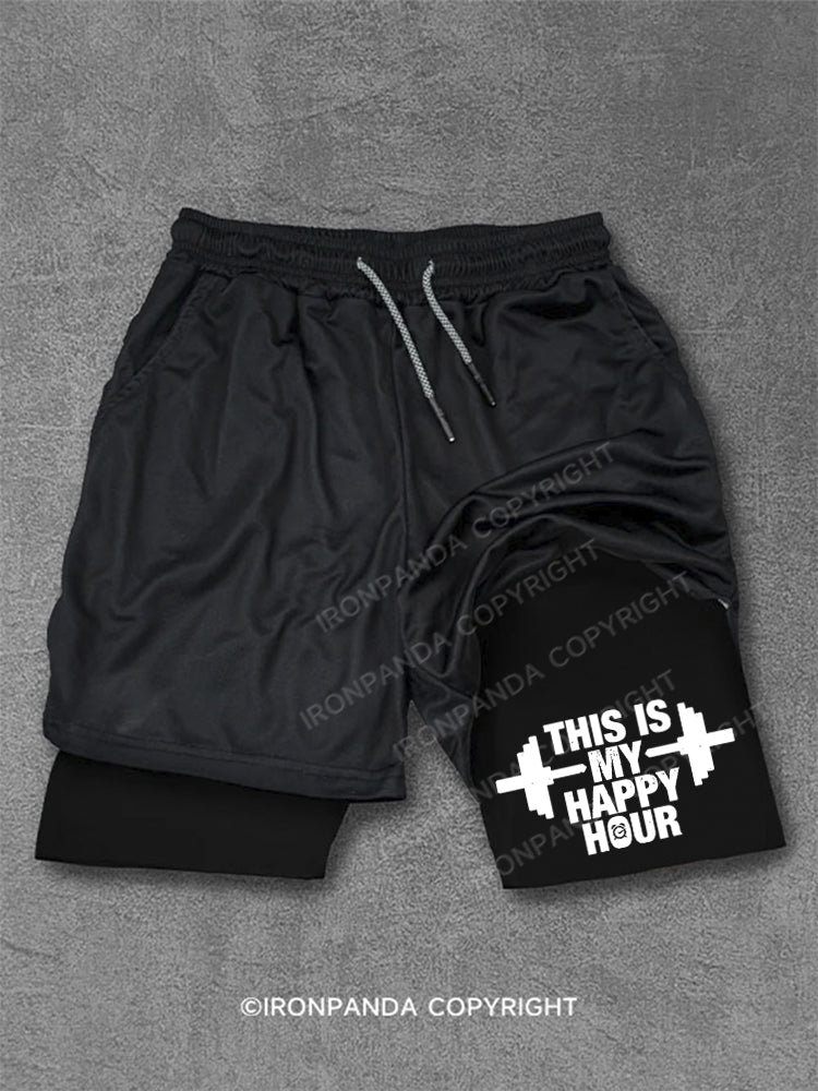 THIS IS MY HAPPY HOUR Performance Training Shorts