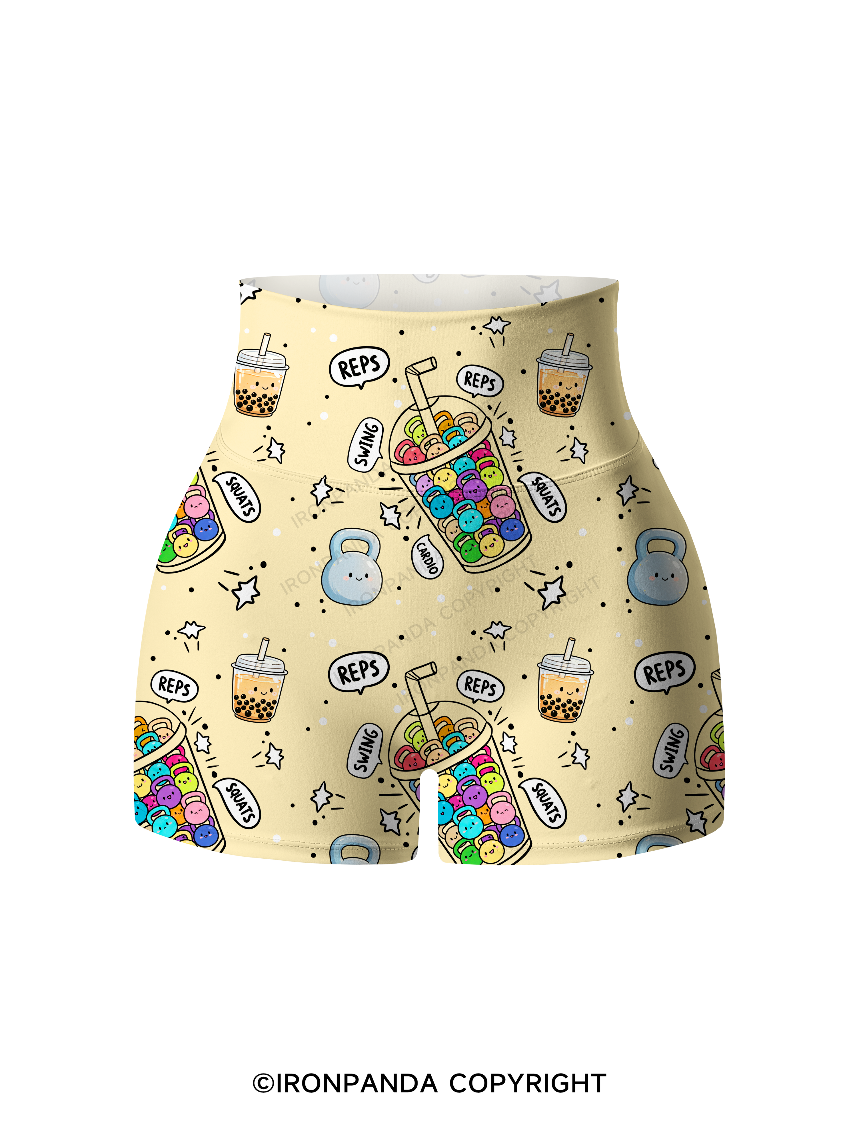 Fuel Your Strength Fitness Printed Yoga Shorts