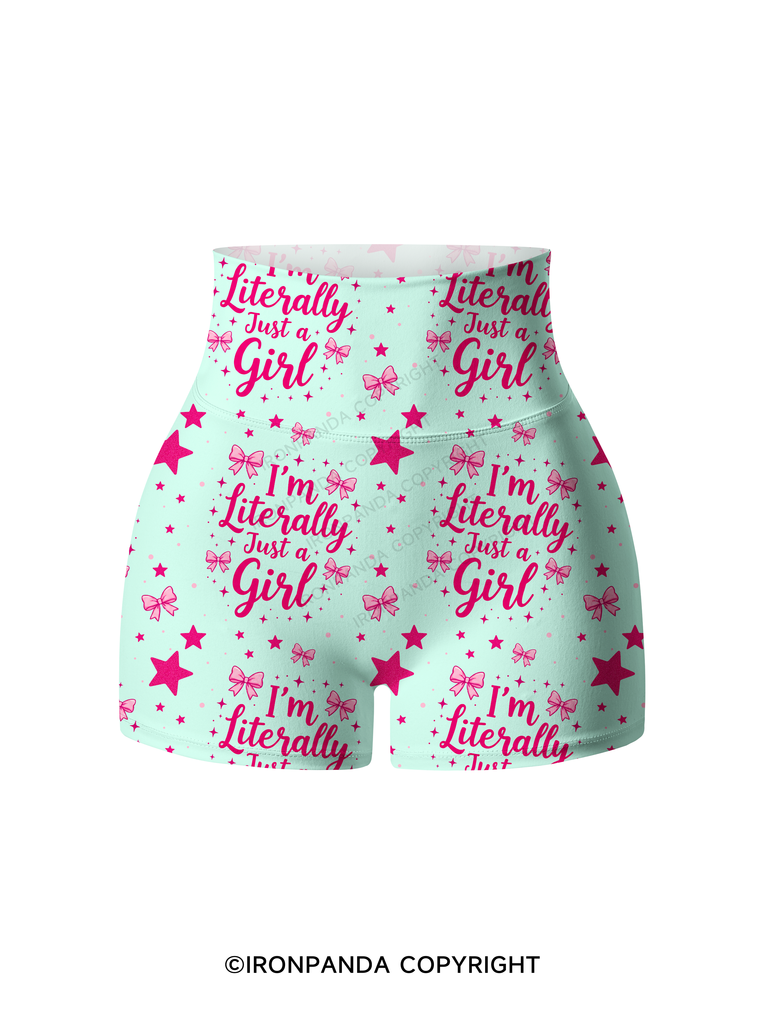 I'M LITERALLY JUST A GIRL GYM Printed Yoga Shorts