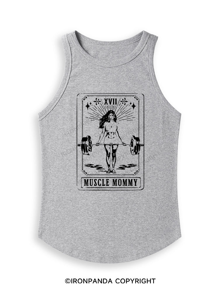 TAROT CARD MUSCLE MOMMY Fitted Tank Top