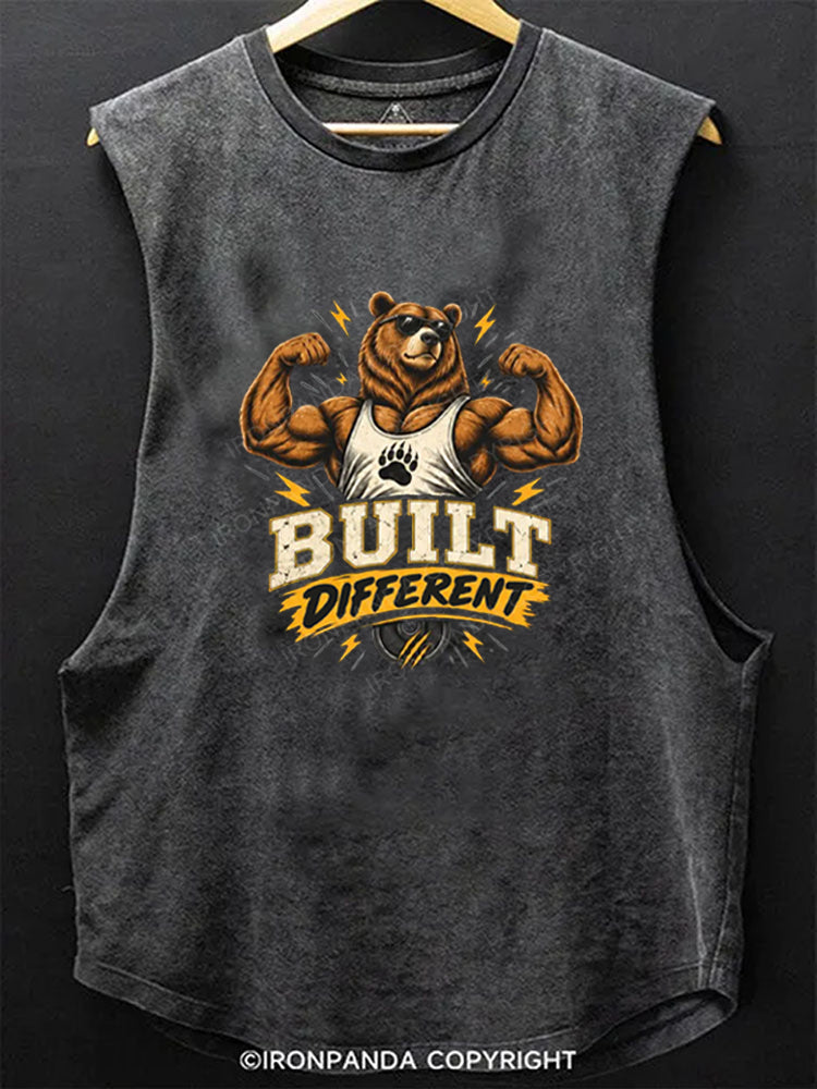 Built Different Bear Scoop Bottom Cotton Tank