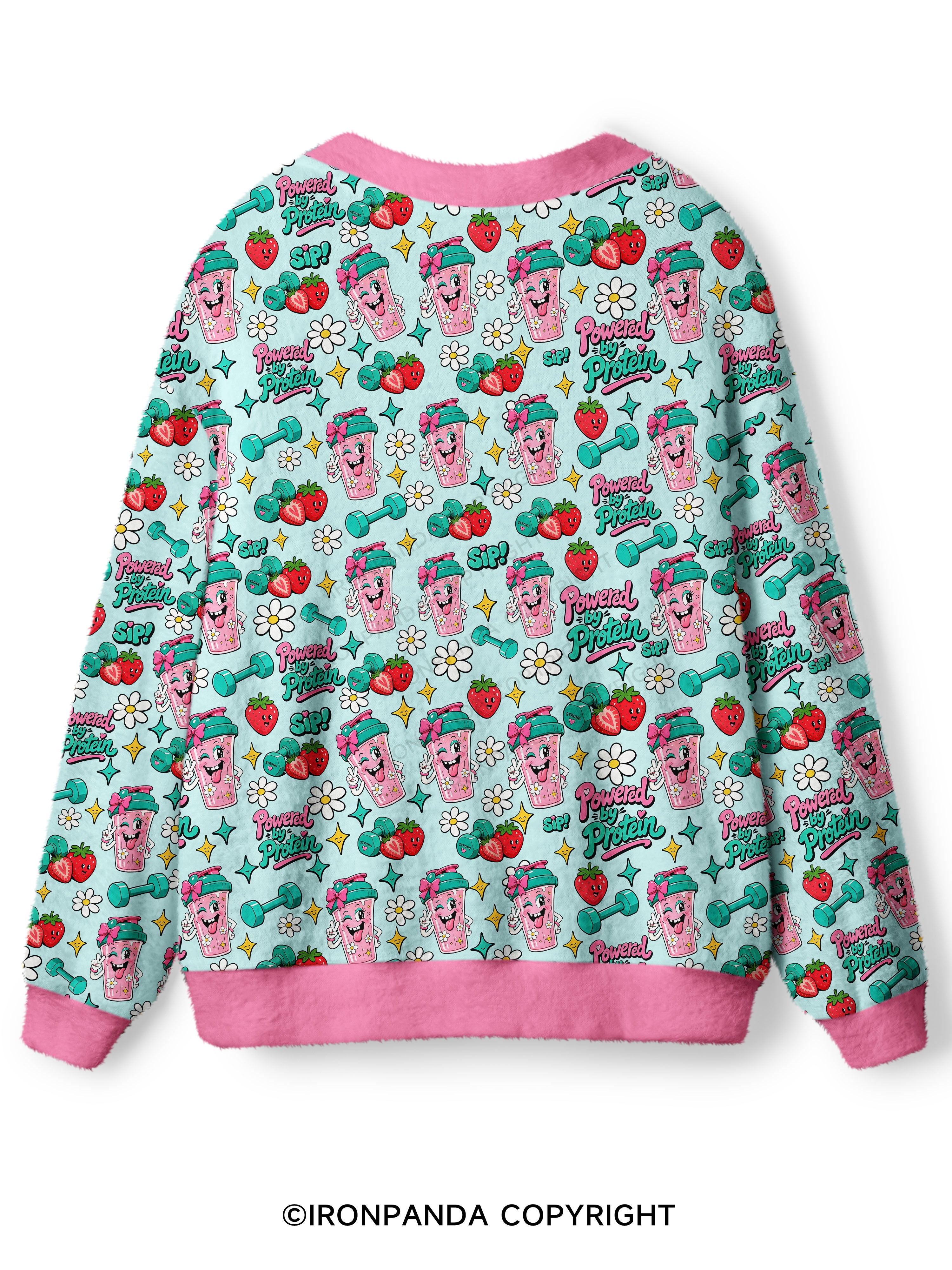 POWERED BY PROTEIN GYM Ugly Cardigan Sweater