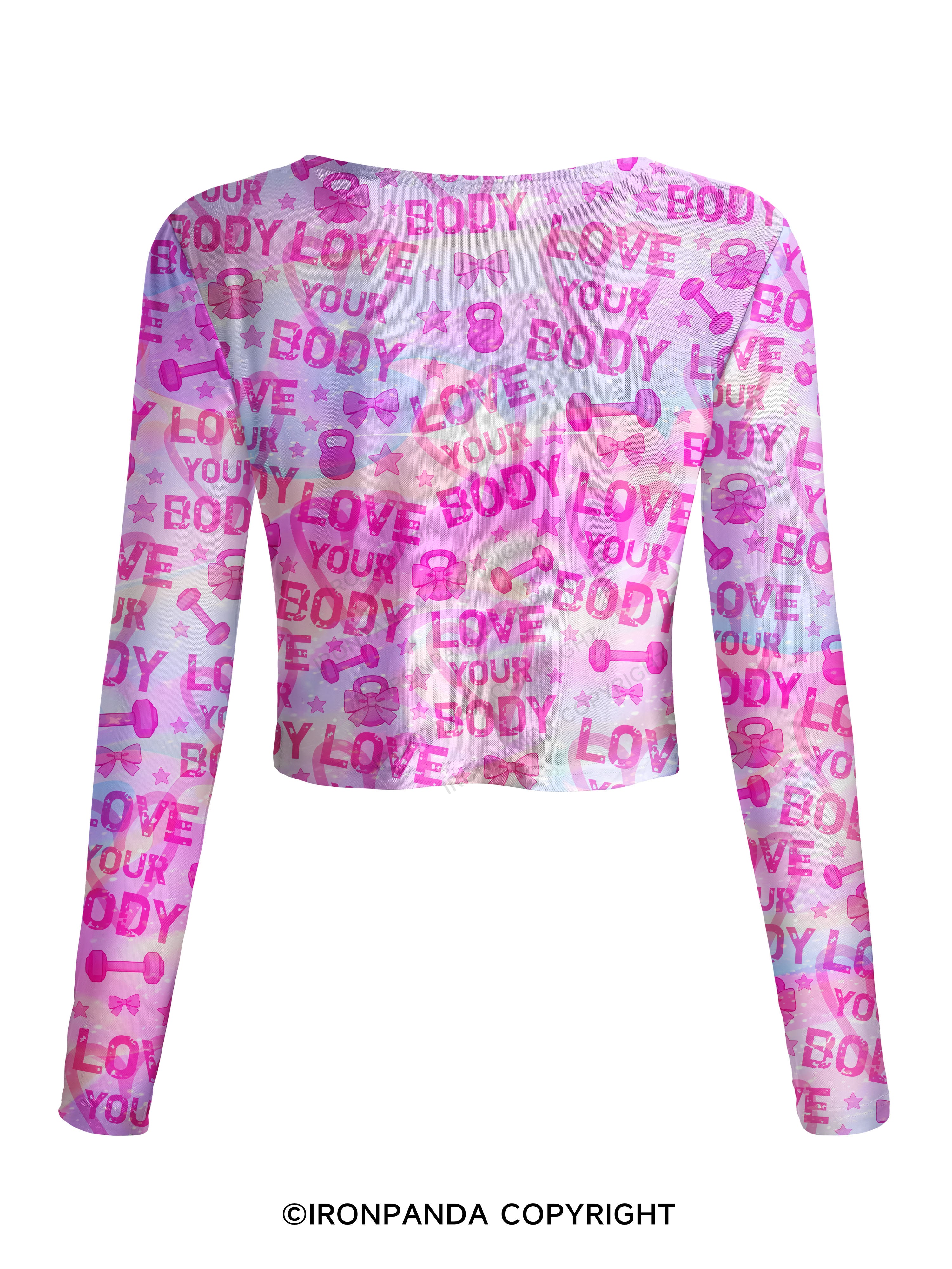 Love Your Body Mesh Long Sleeve Top