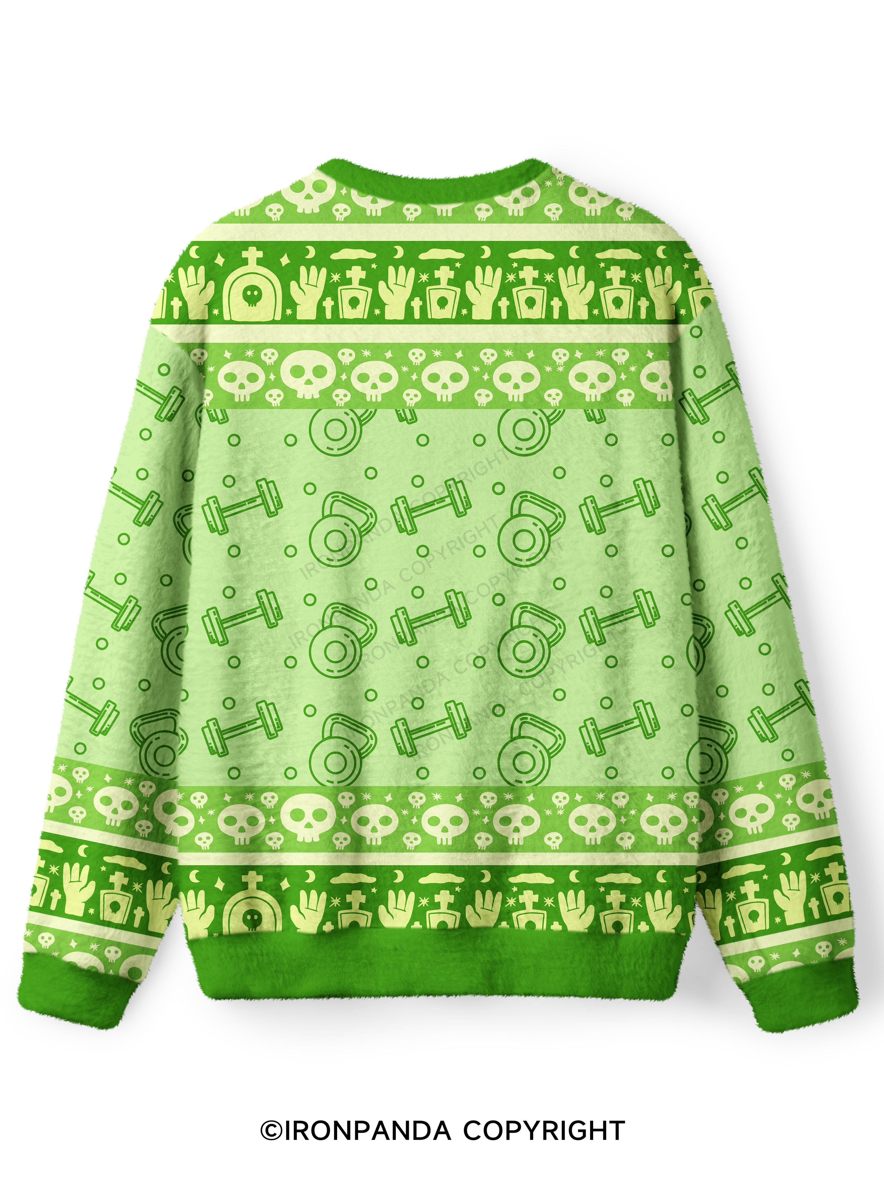 THIS WITCH LIFTS WORKOUT Ugly Fuzzy Fleece Sweater