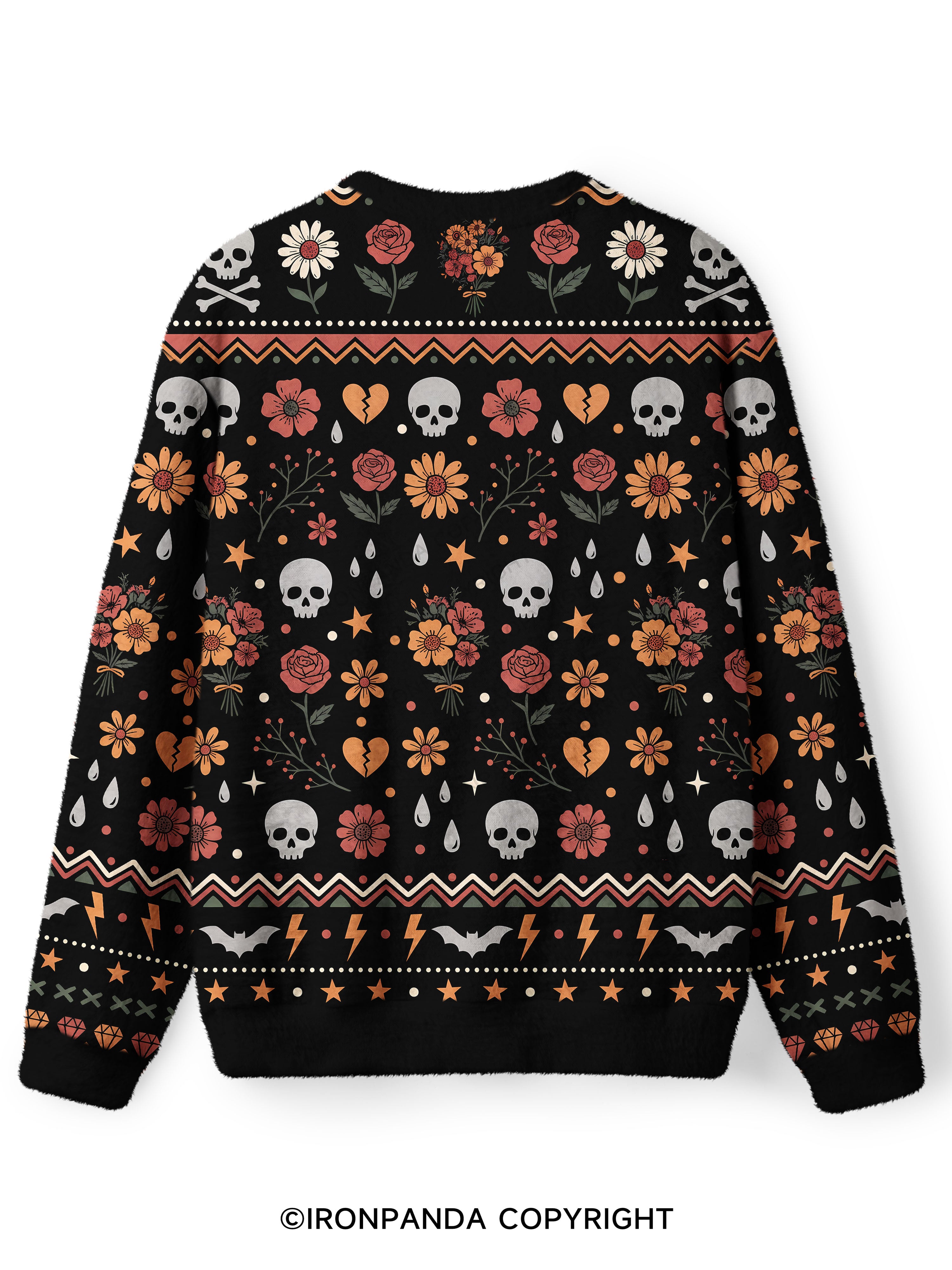 KINDA EMOTIONAL KINDA EMOTIONLESS Ugly Fuzzy Fleece Sweater