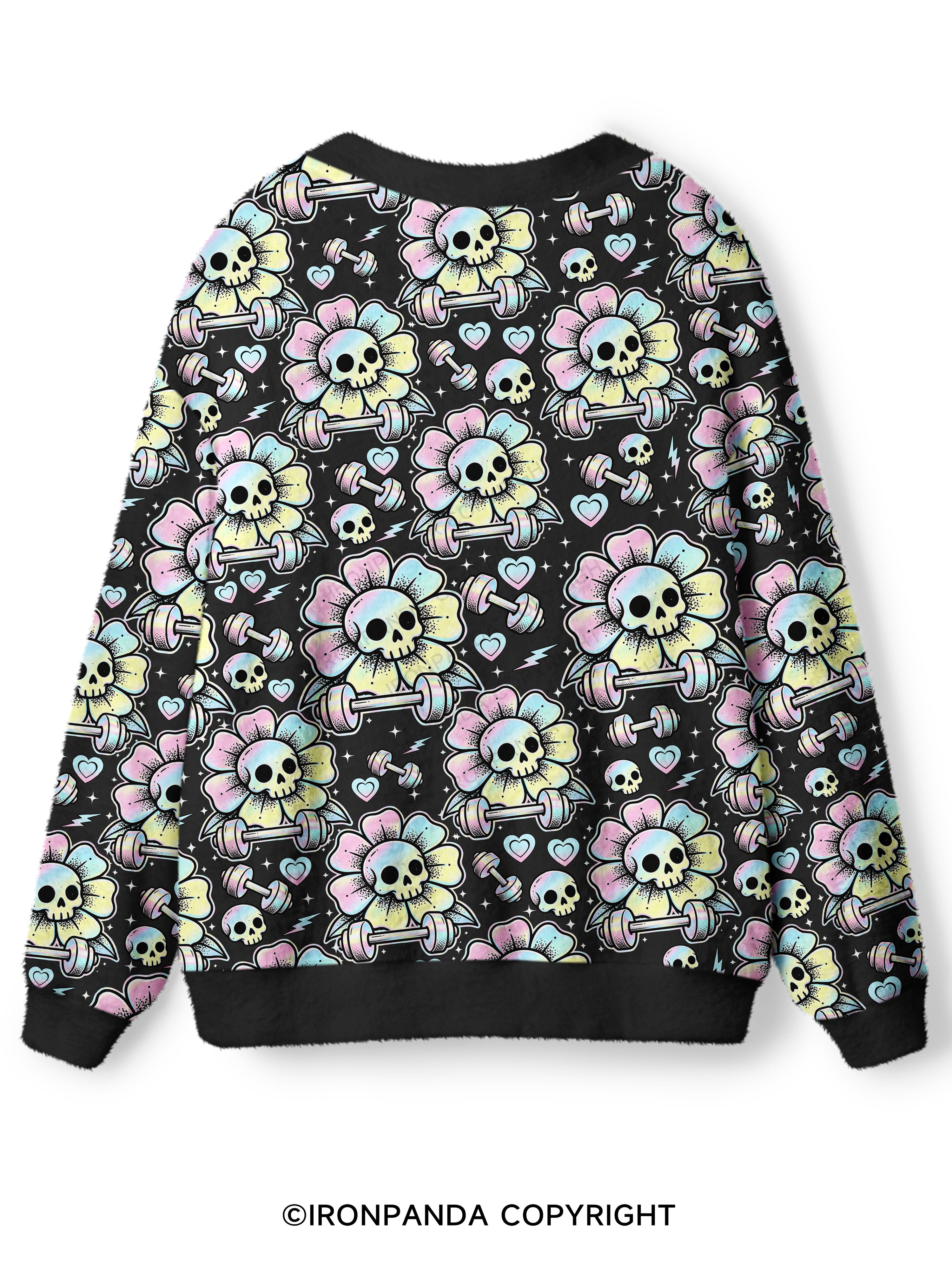IF I DIE I DIE SKELETON Ugly Cardigan Sweater