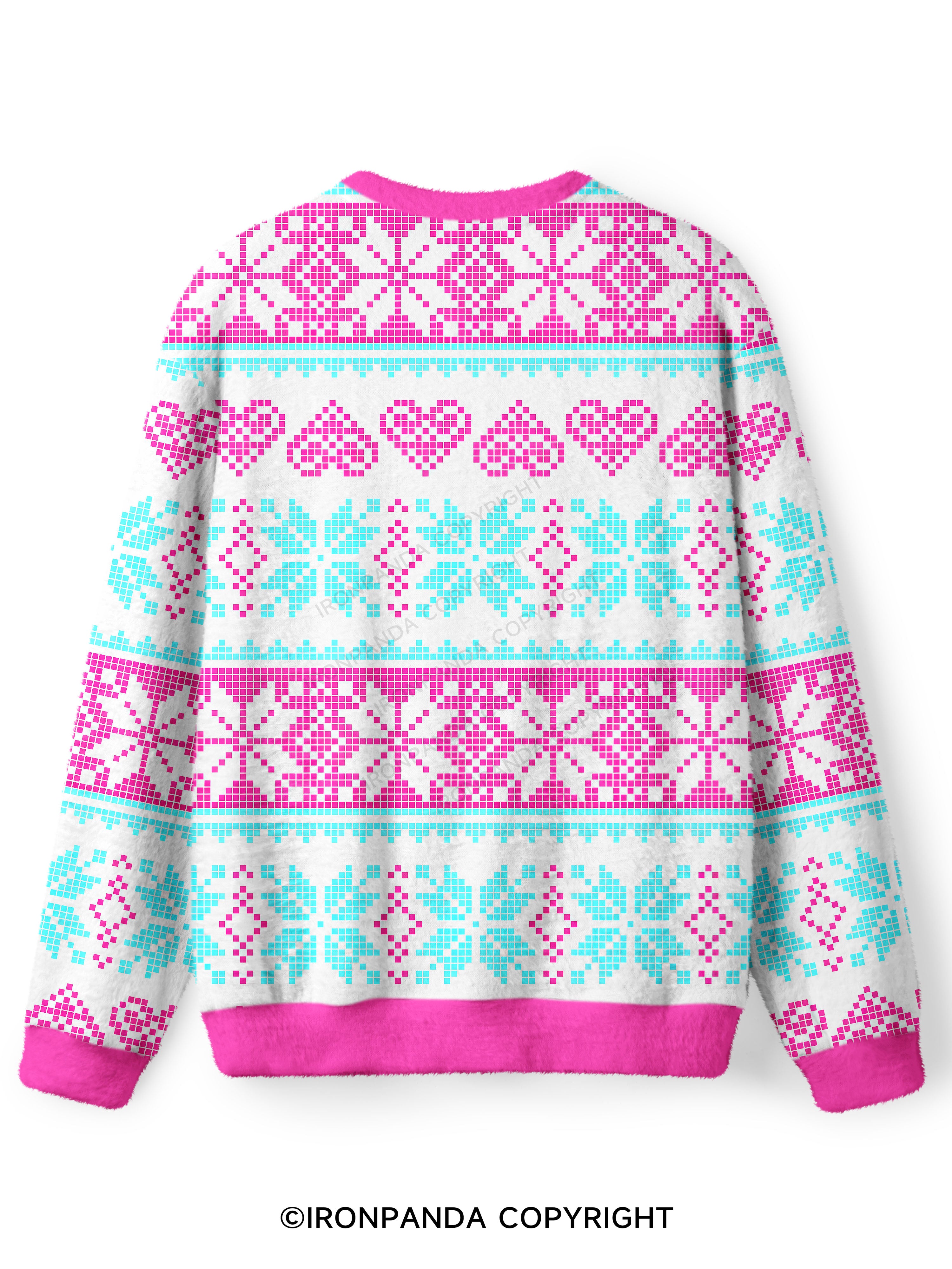 gym heals Ugly Fuzzy Fleece Sweater