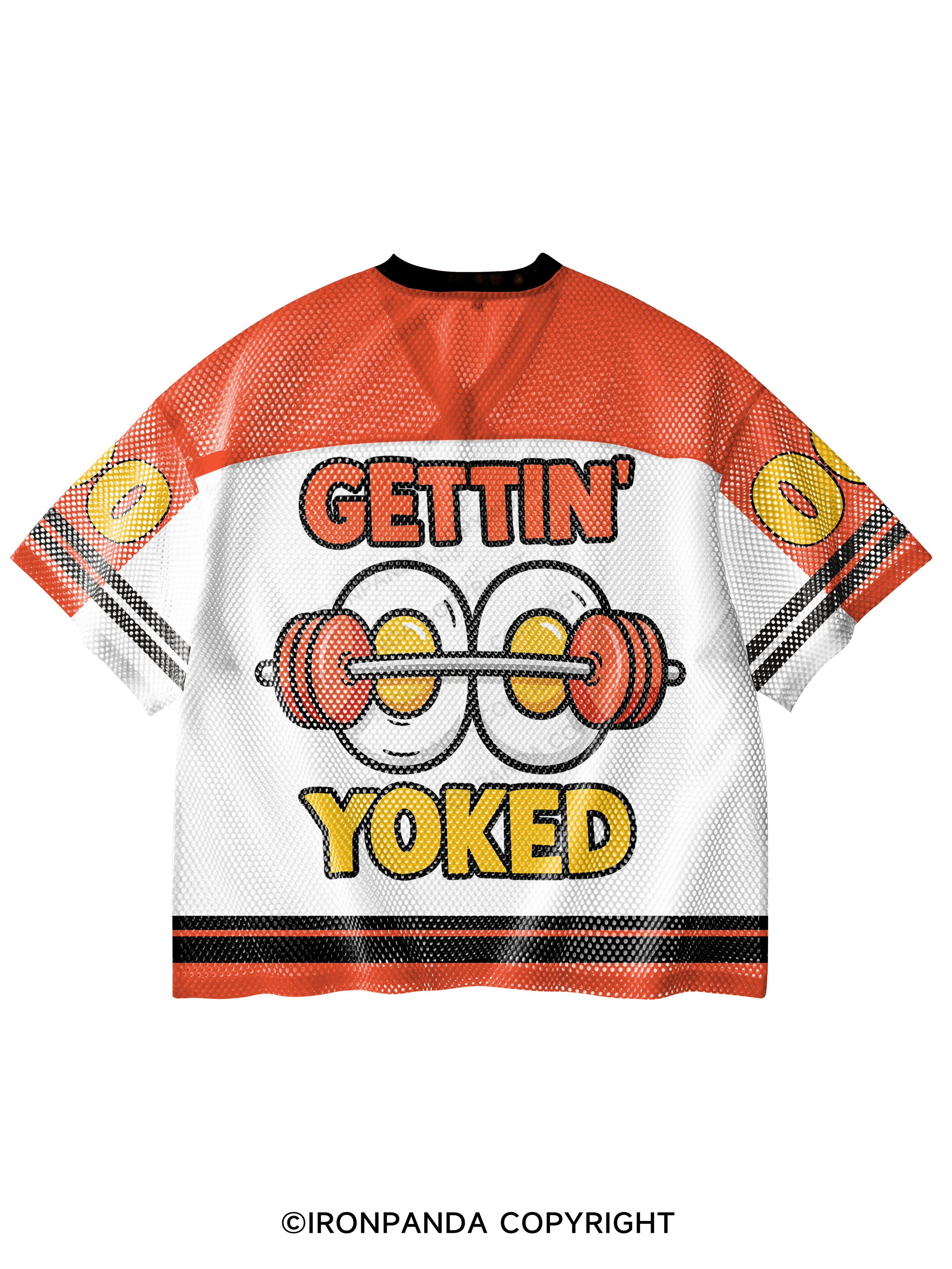 Getting Yoked V-Neck Open Hole Mesh Top