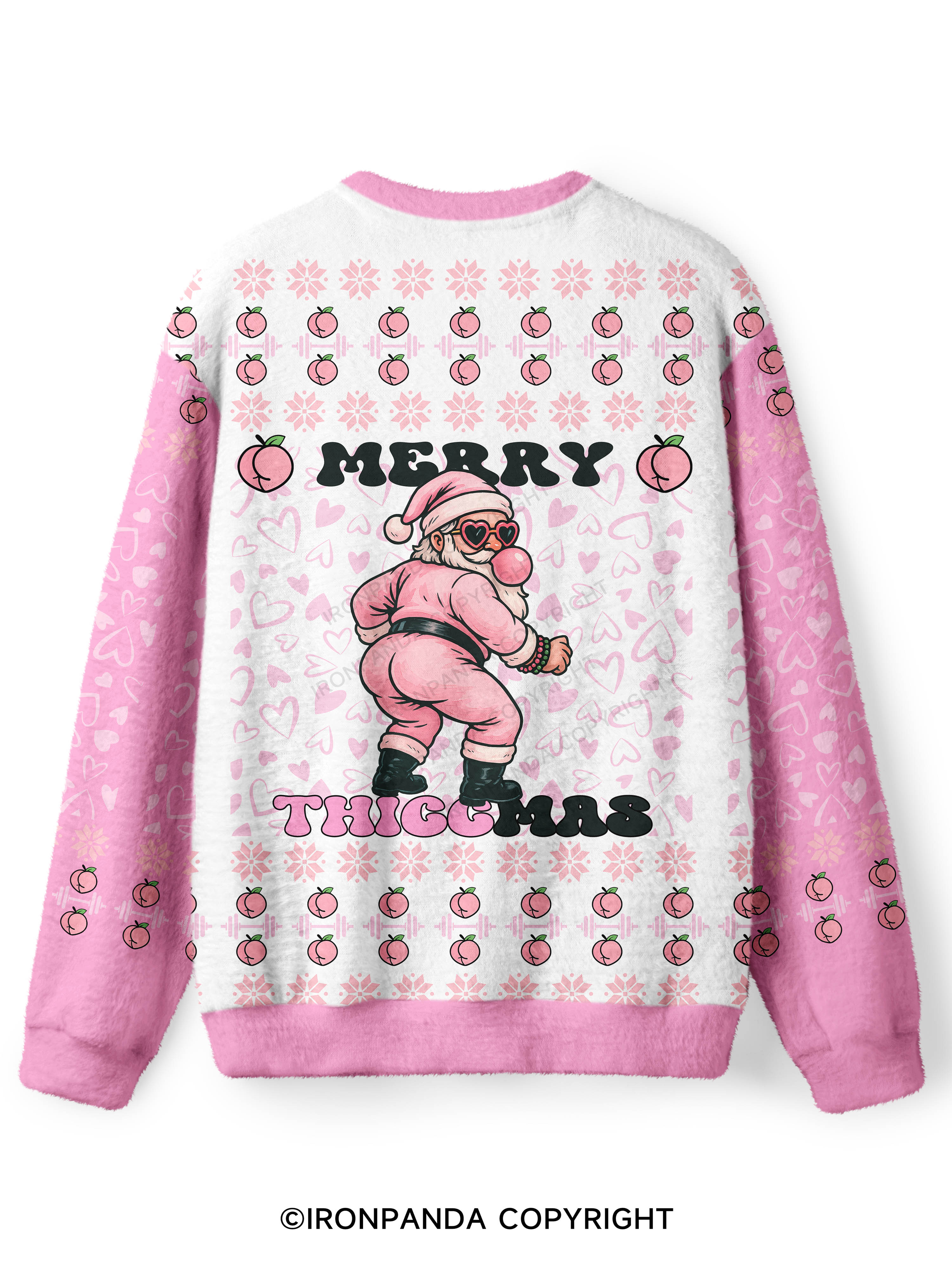 IRONPANDA MERRY THICC-MAS Fitness Theme Ugly Sweater