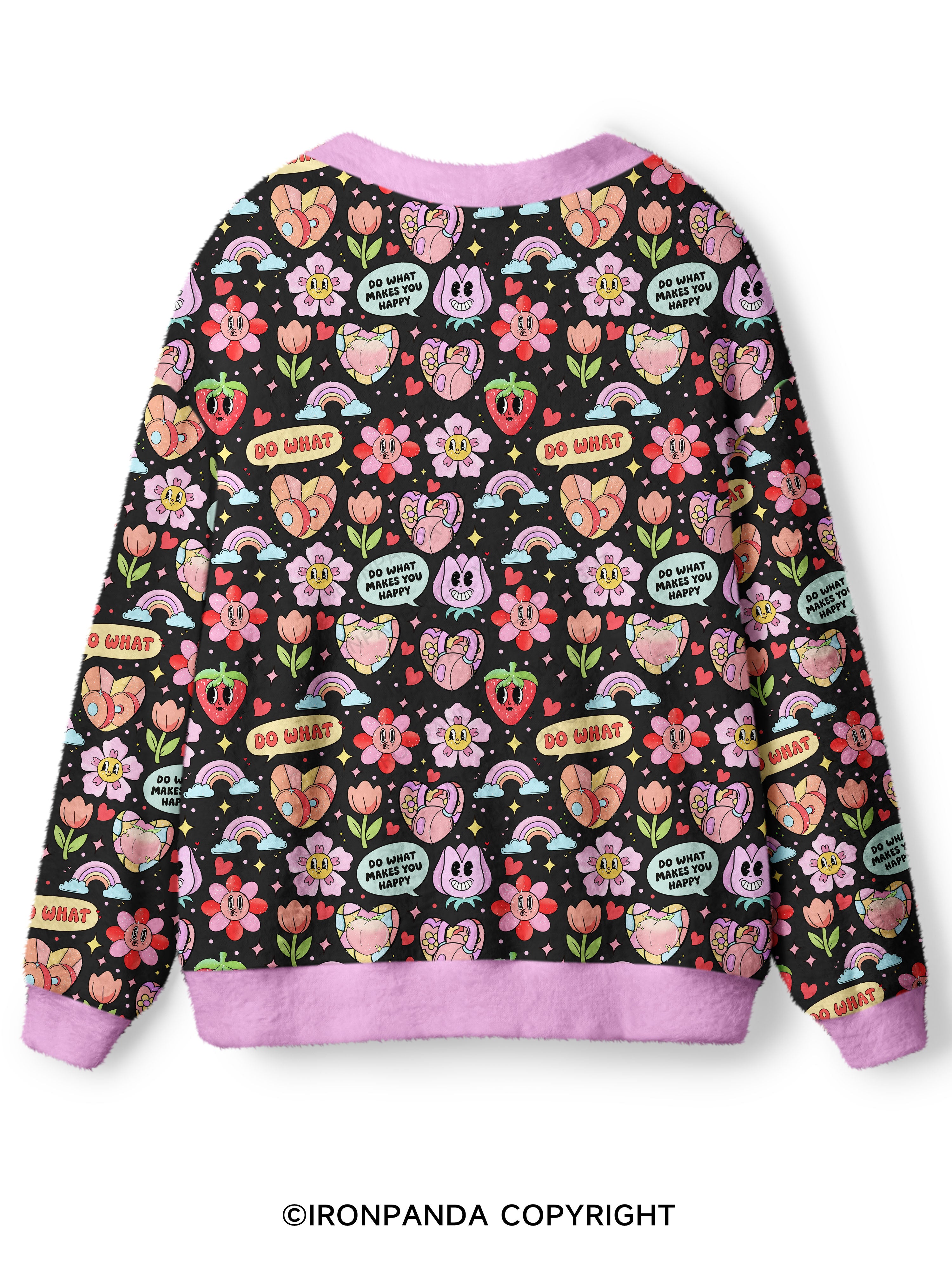 do what makes you happy Ugly Cardigan Sweater